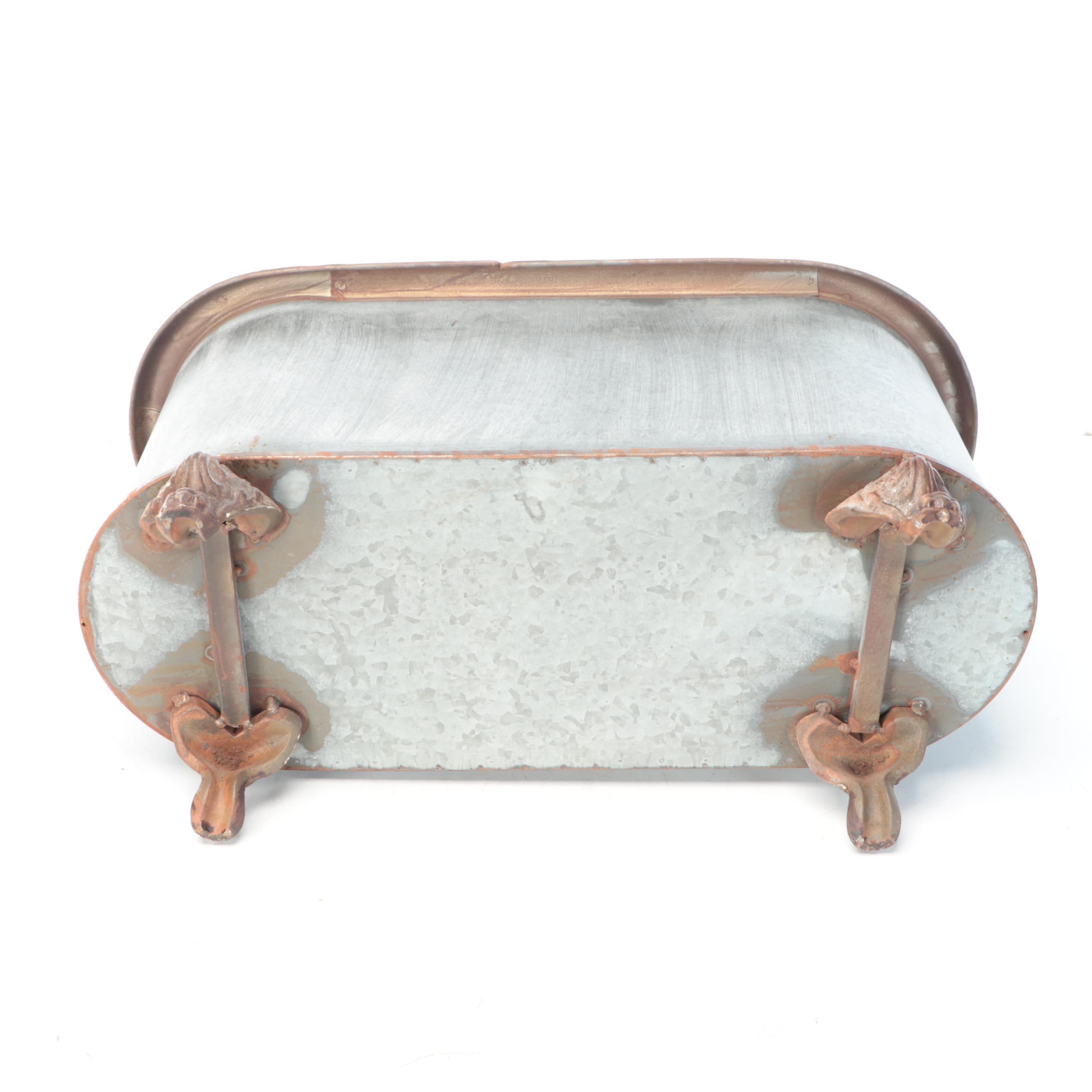 Victorian Style Galvanized Metal Clawfoot Tub