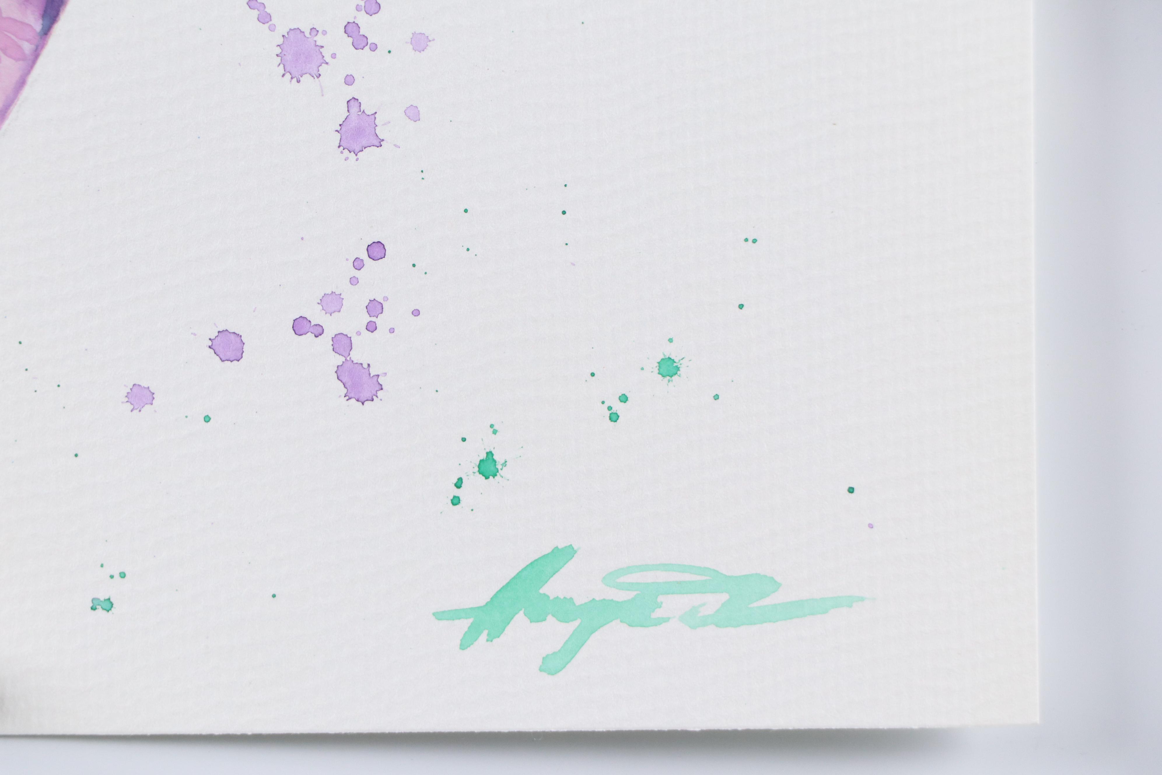 Anne Gorywine Watercolor Painting of Hummingbird, 2024