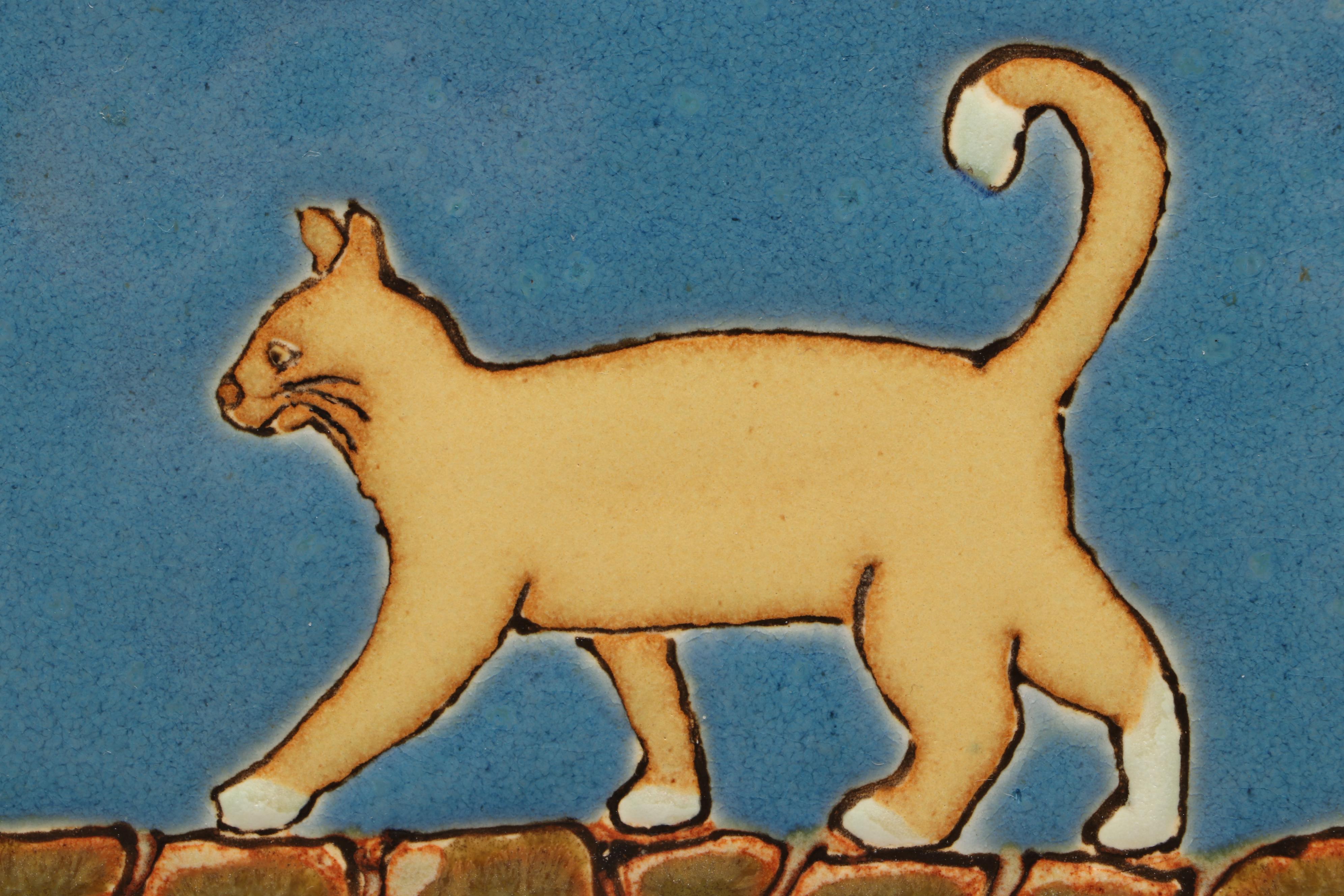Ramona Palmoa Tile Studios with Other Art Pottery Cat Tiles