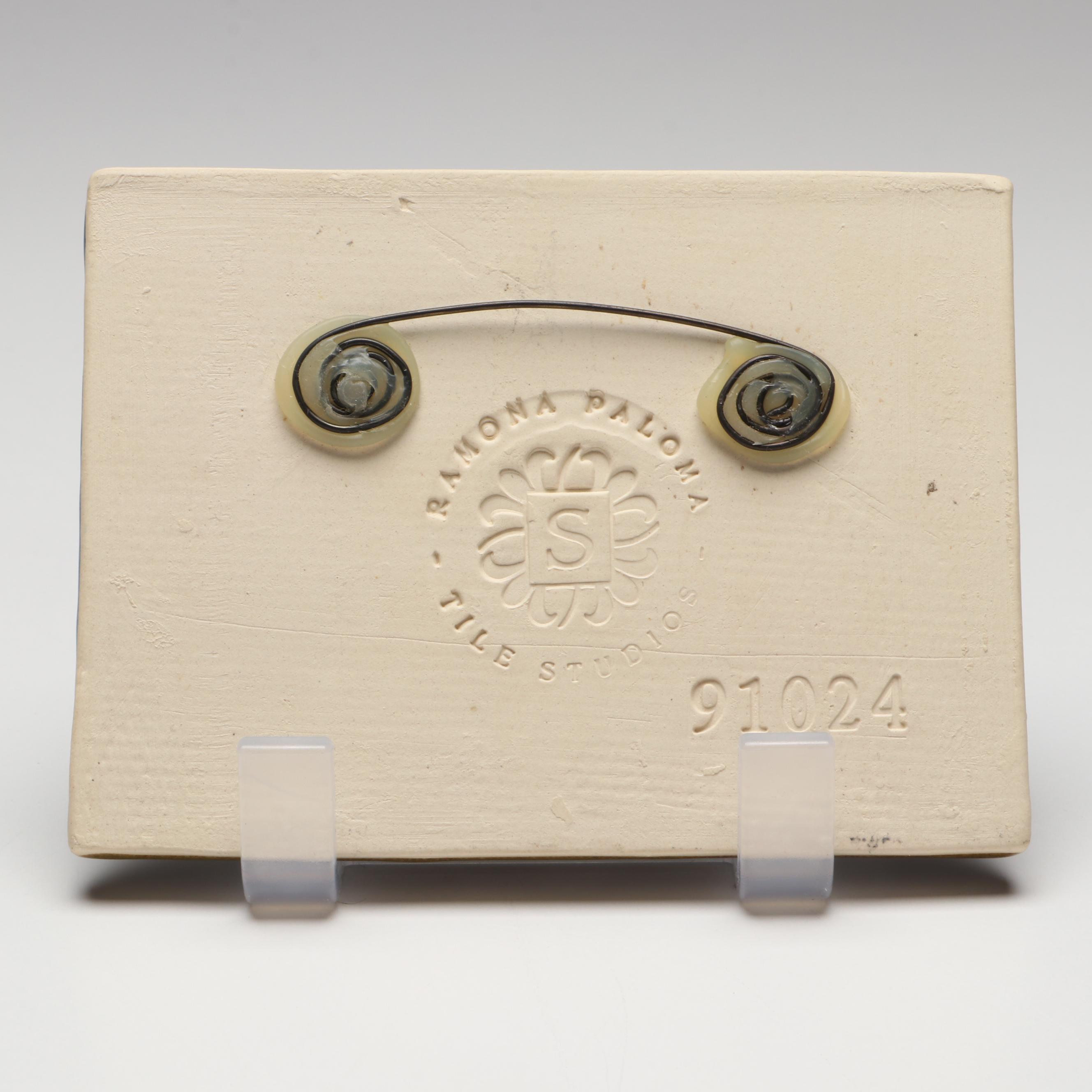 Ramona Palmoa Tile Studios with Other Art Pottery Cat Tiles