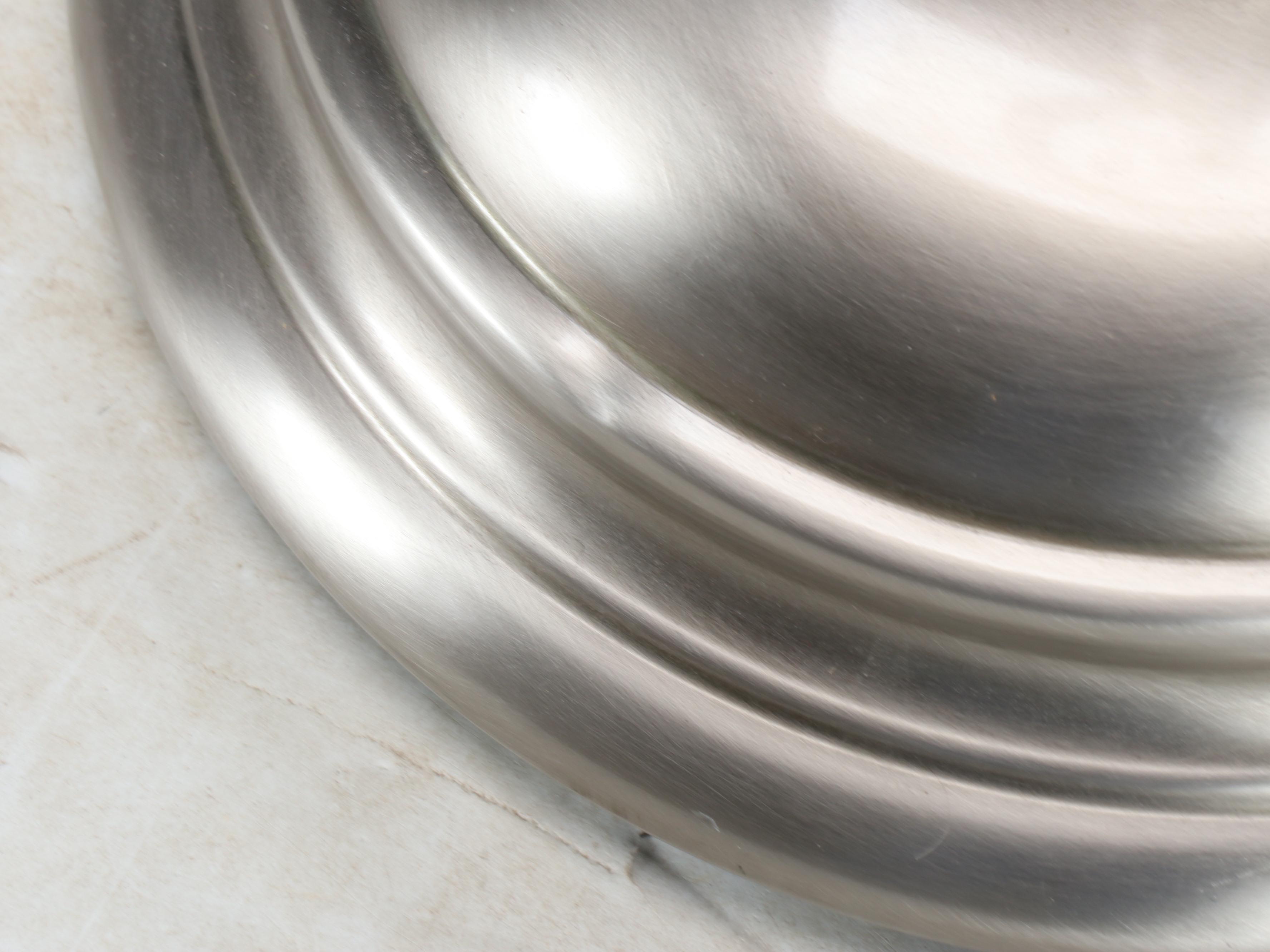 Satin Nickel Floor Lamp with Slubbed Drum Shade