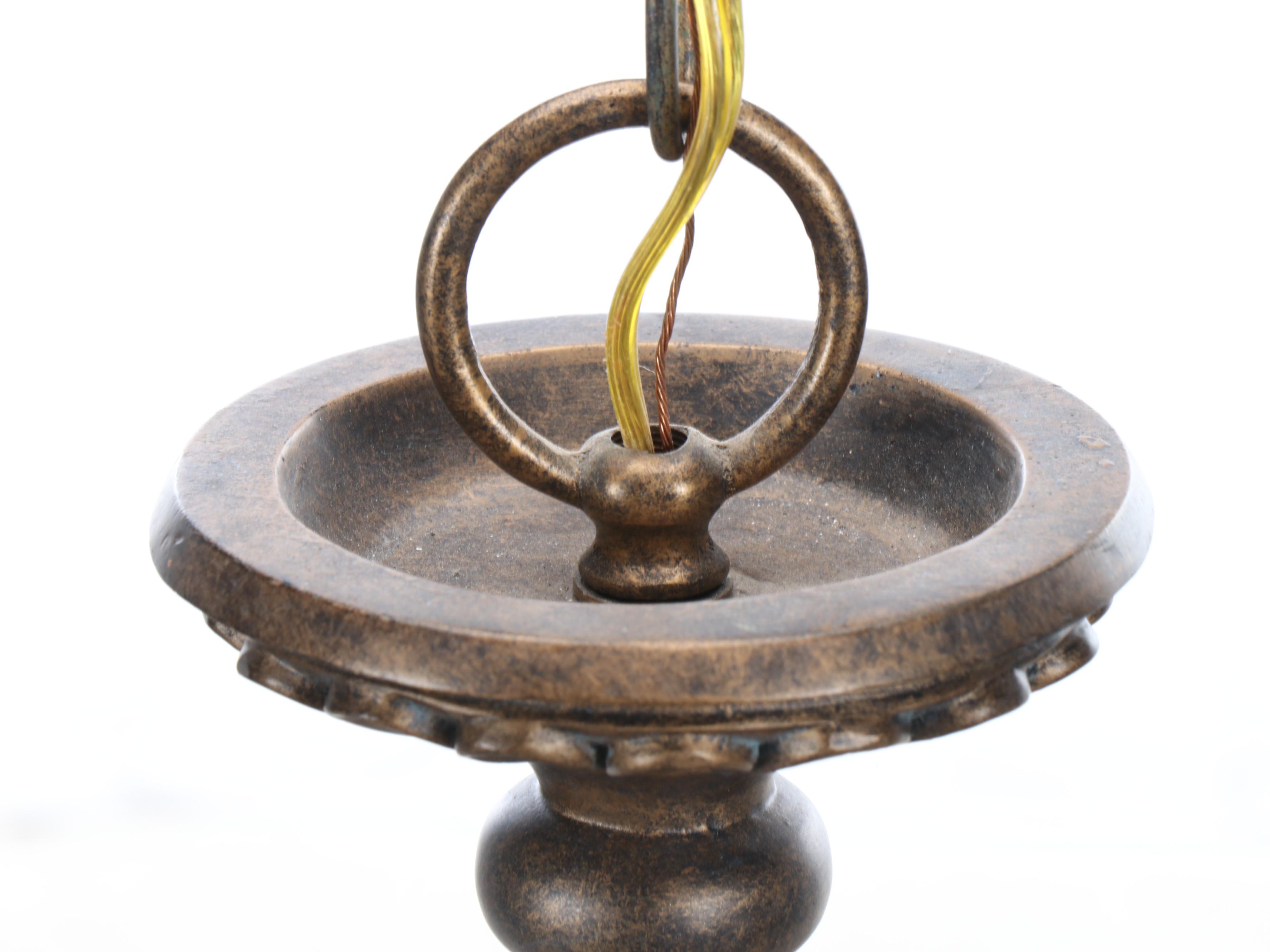 Aged Pewter Finish New Baroque Style Chandelier, 2008