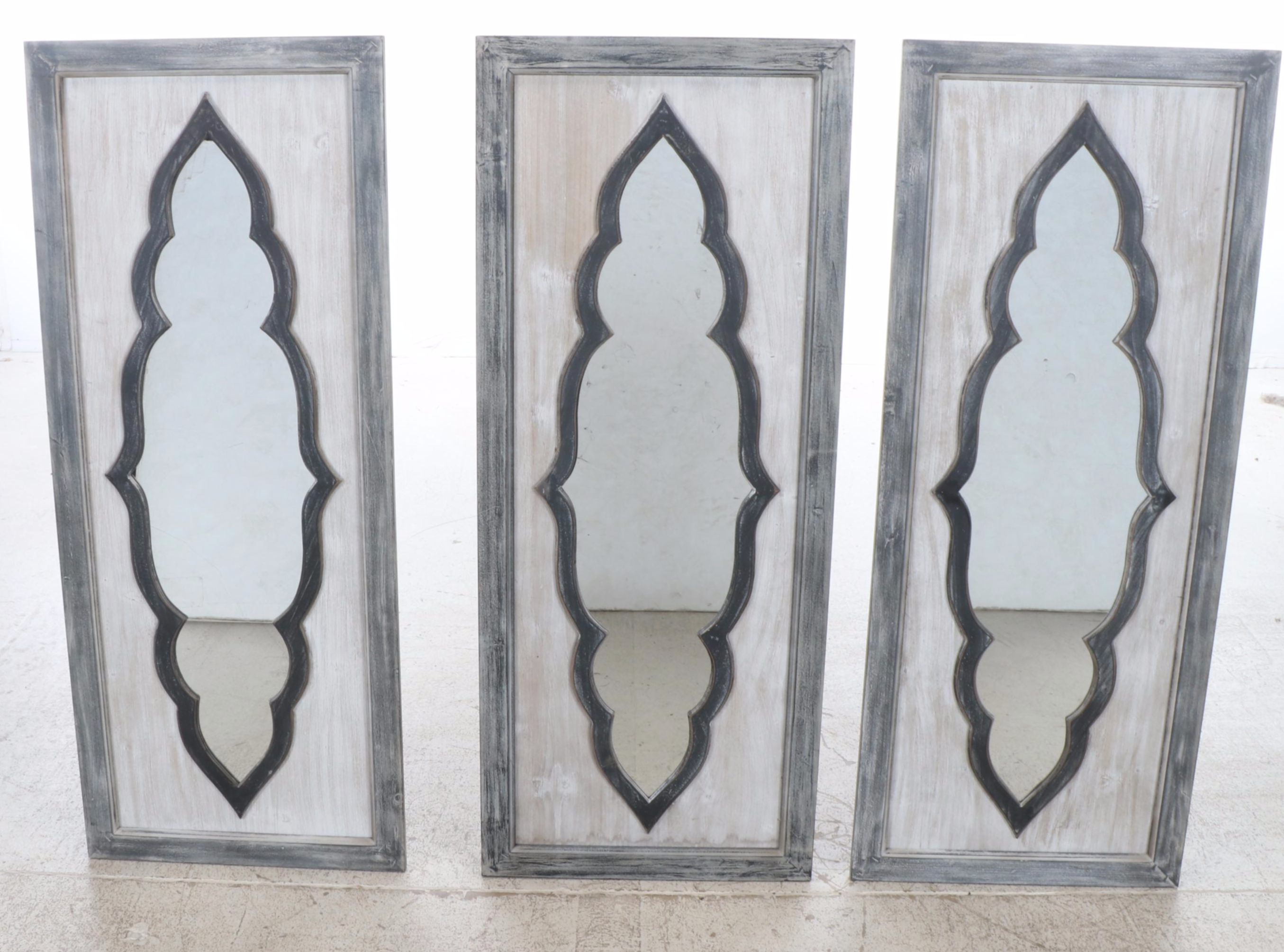 Middle Eastern Style Architectural Wooden Framed Wall Mirrors