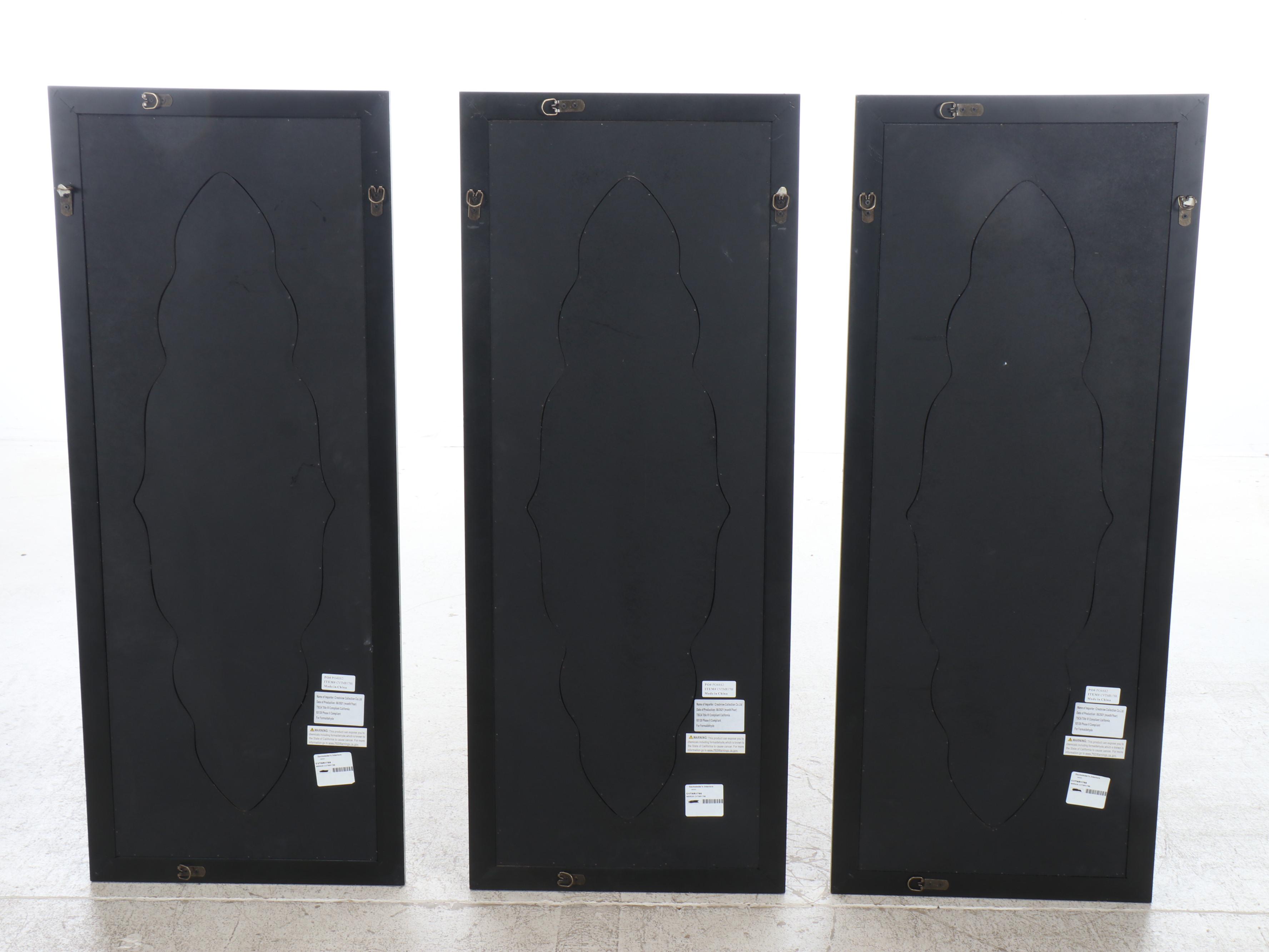 Middle Eastern Style Architectural Wooden Framed Wall Mirrors