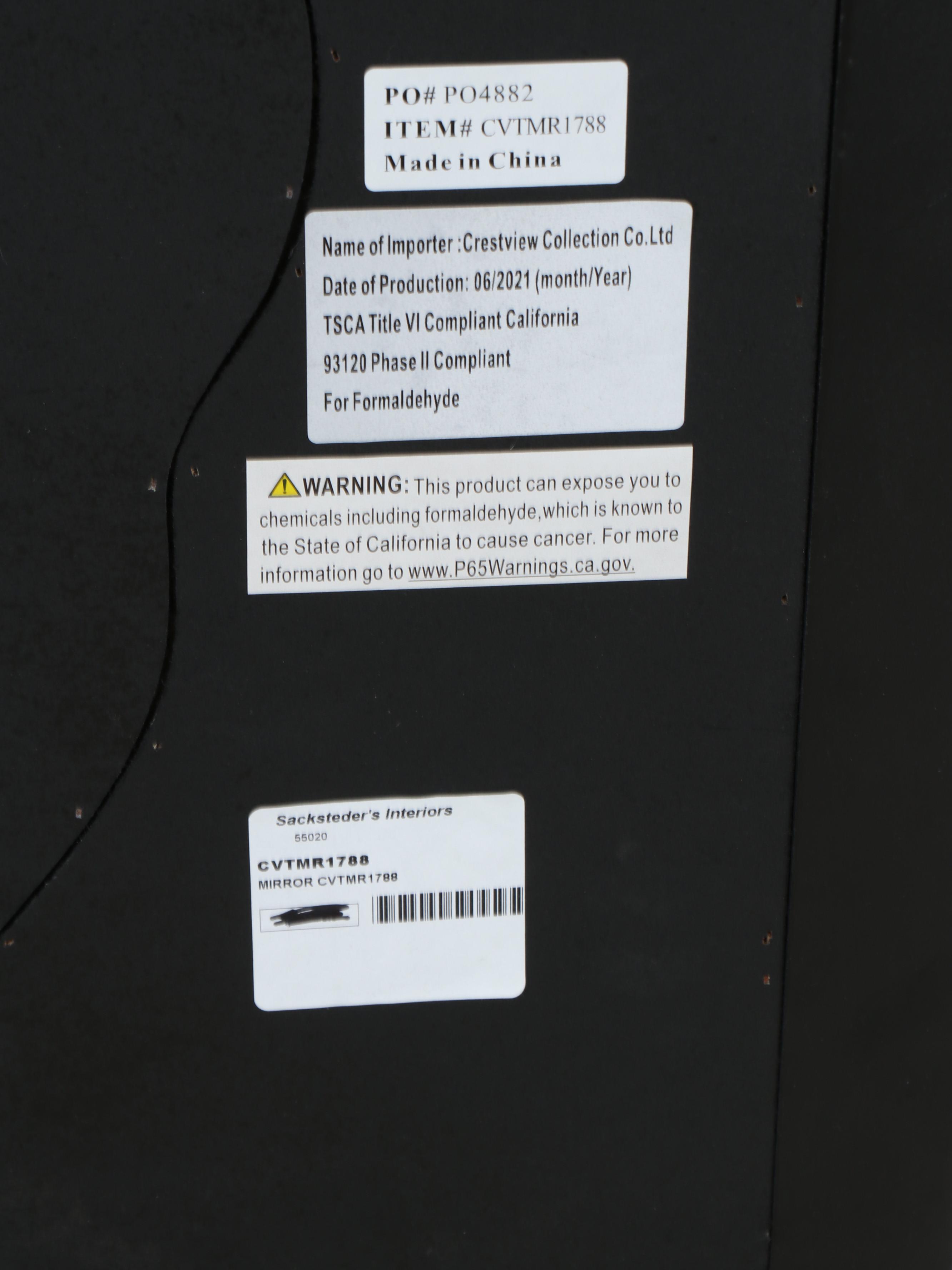 Middle Eastern Style Architectural Wooden Framed Wall Mirrors