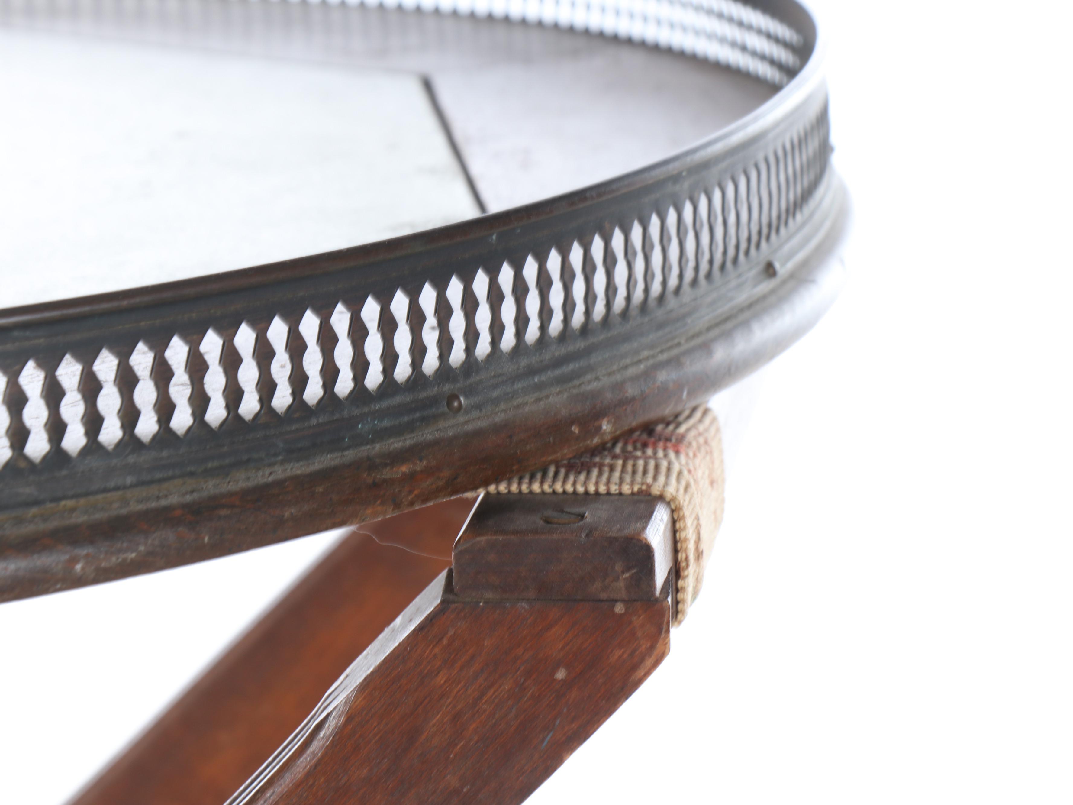 Art Deco Style Gallery Tray and Wooden Luggage Stand