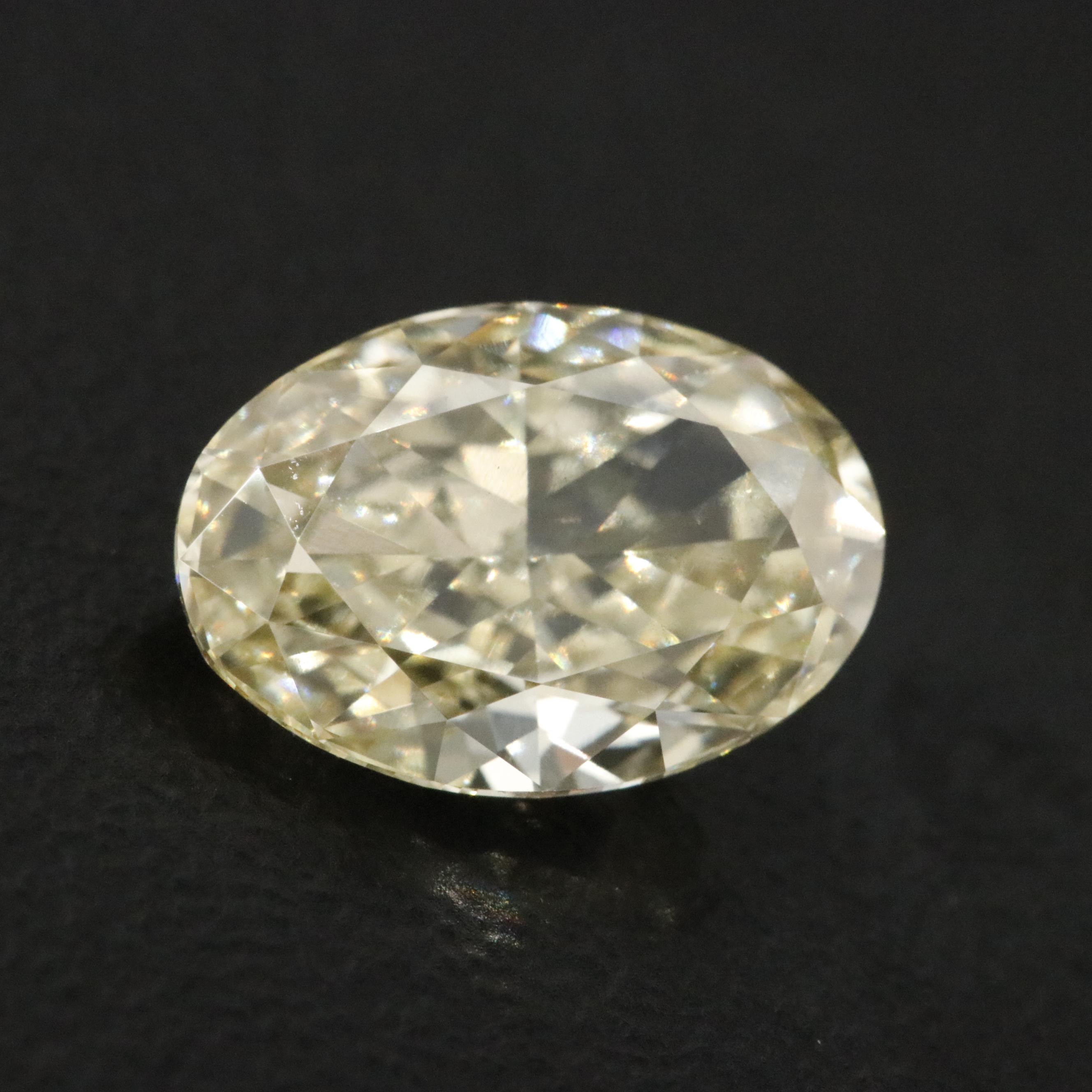 Loose 1.93 CT Lab Grown Fancy Yellow Diamond with IGI Report