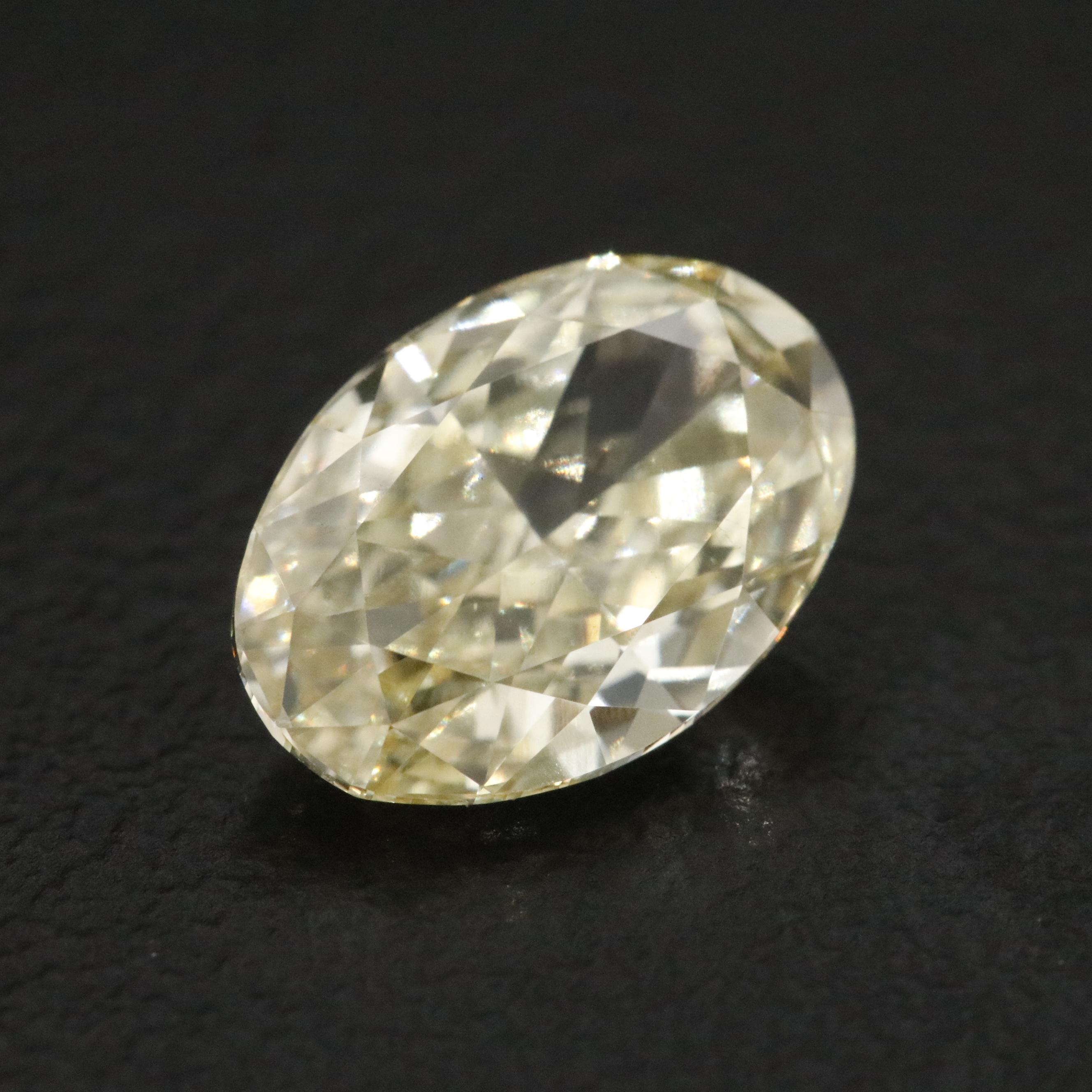 Loose 1.93 CT Lab Grown Fancy Yellow Diamond with IGI Report