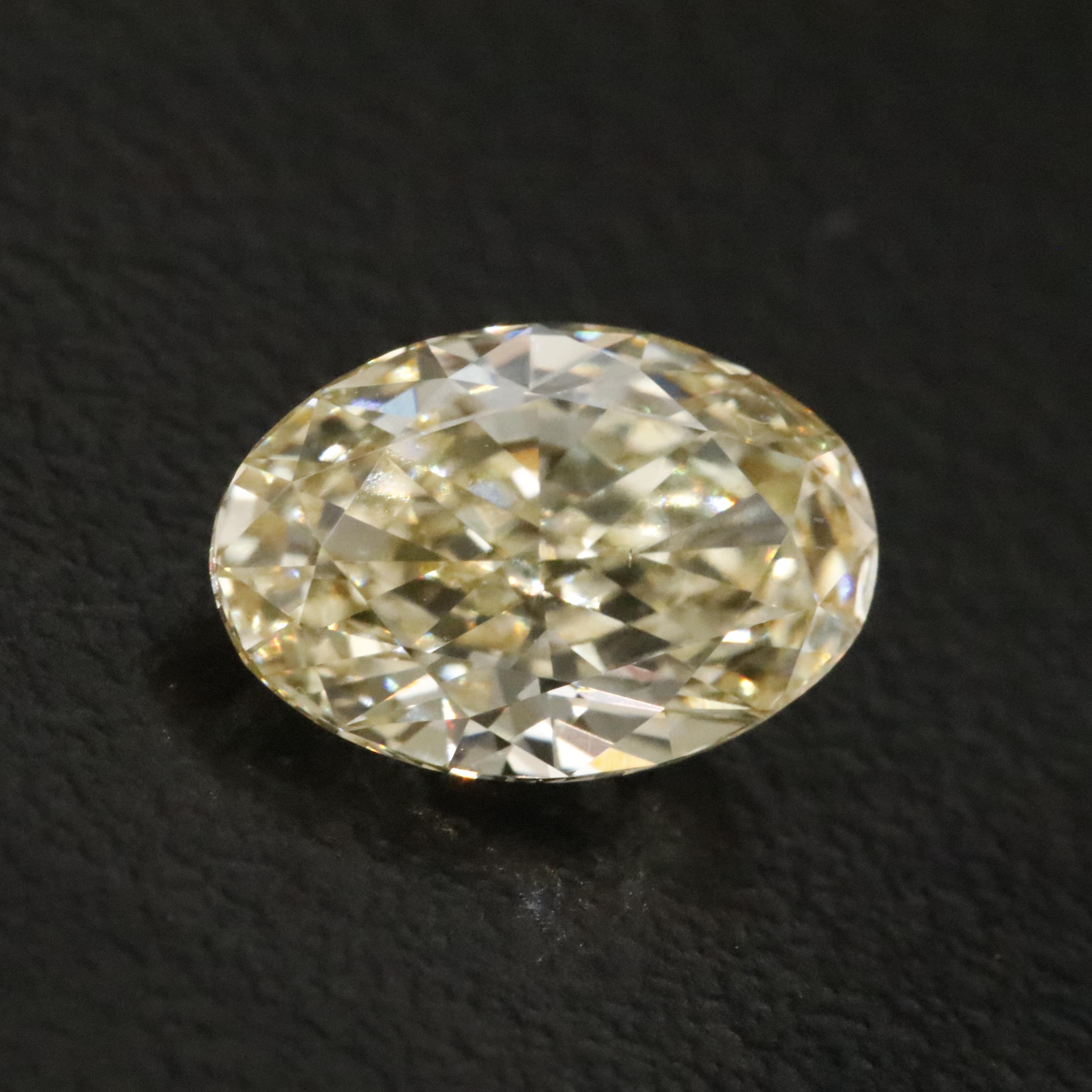 Loose 2.01 CT Lab Grown Fancy Yellow Diamond with IGI Report