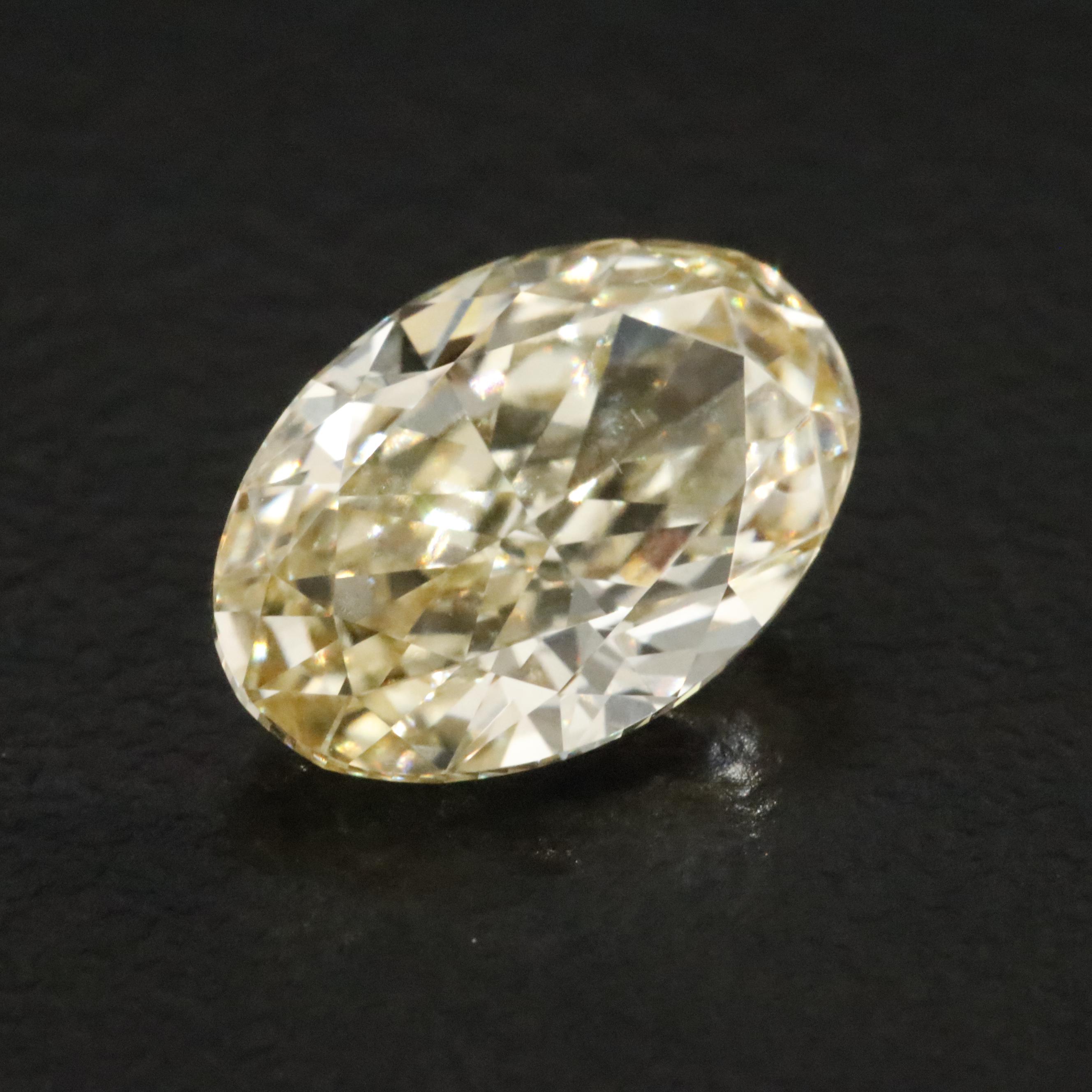 Loose 2.01 CT Lab Grown Fancy Yellow Diamond with IGI Report