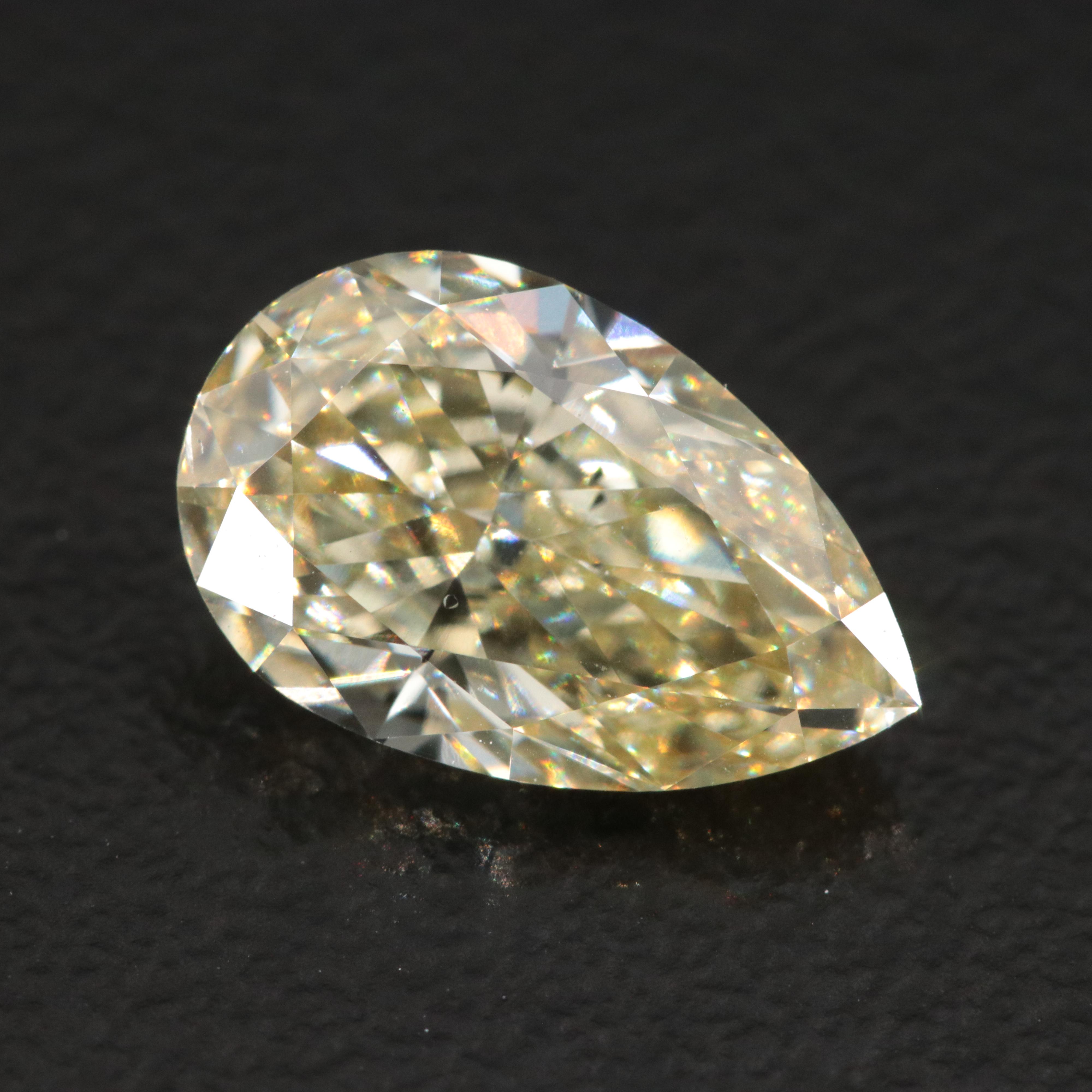 Loose 2.05 CT Lab Grown Fancy Yellow Diamond with IGI Report