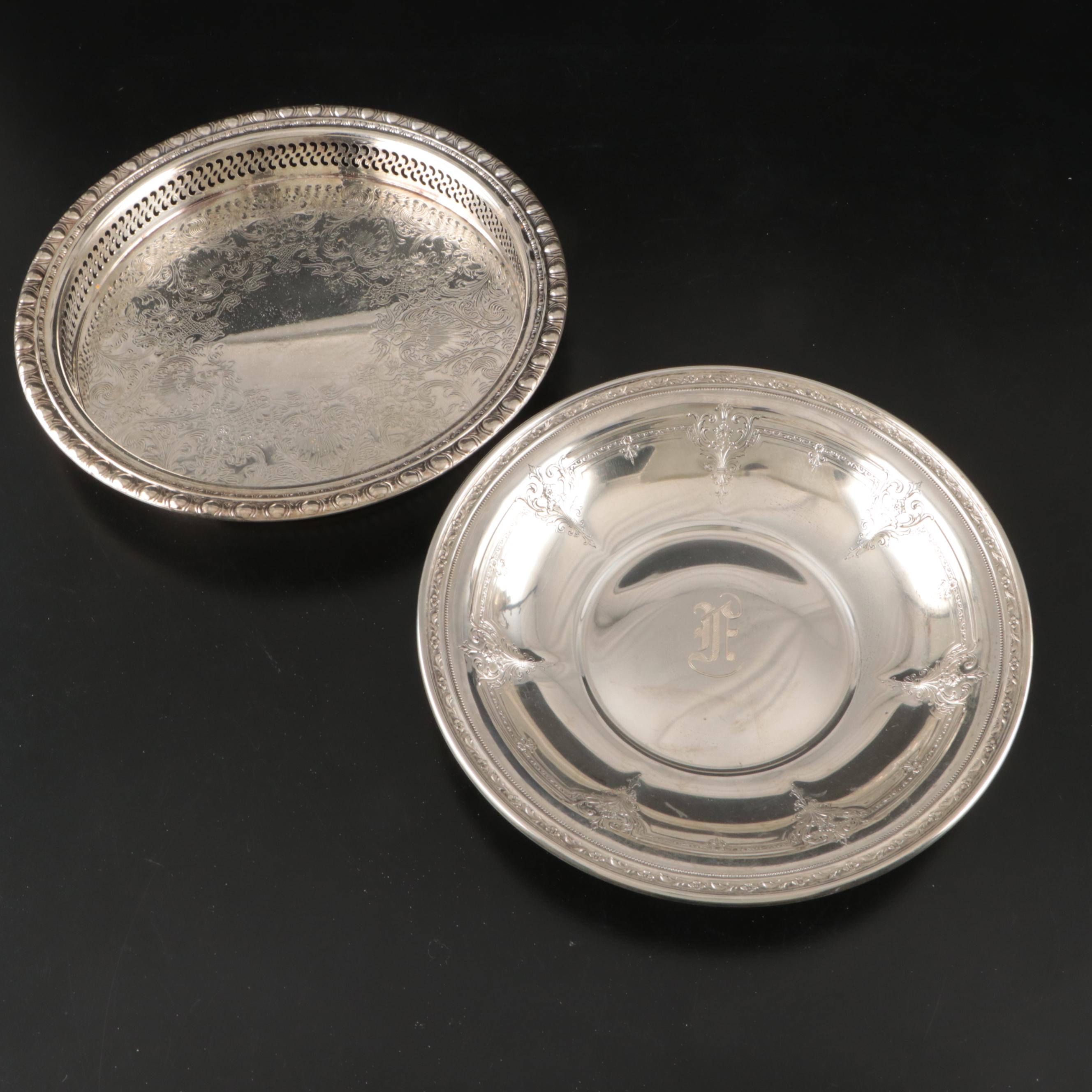 Sterling Silver Bowl, Gorham Silver Plate Dish, and More Silver Plate Serveware