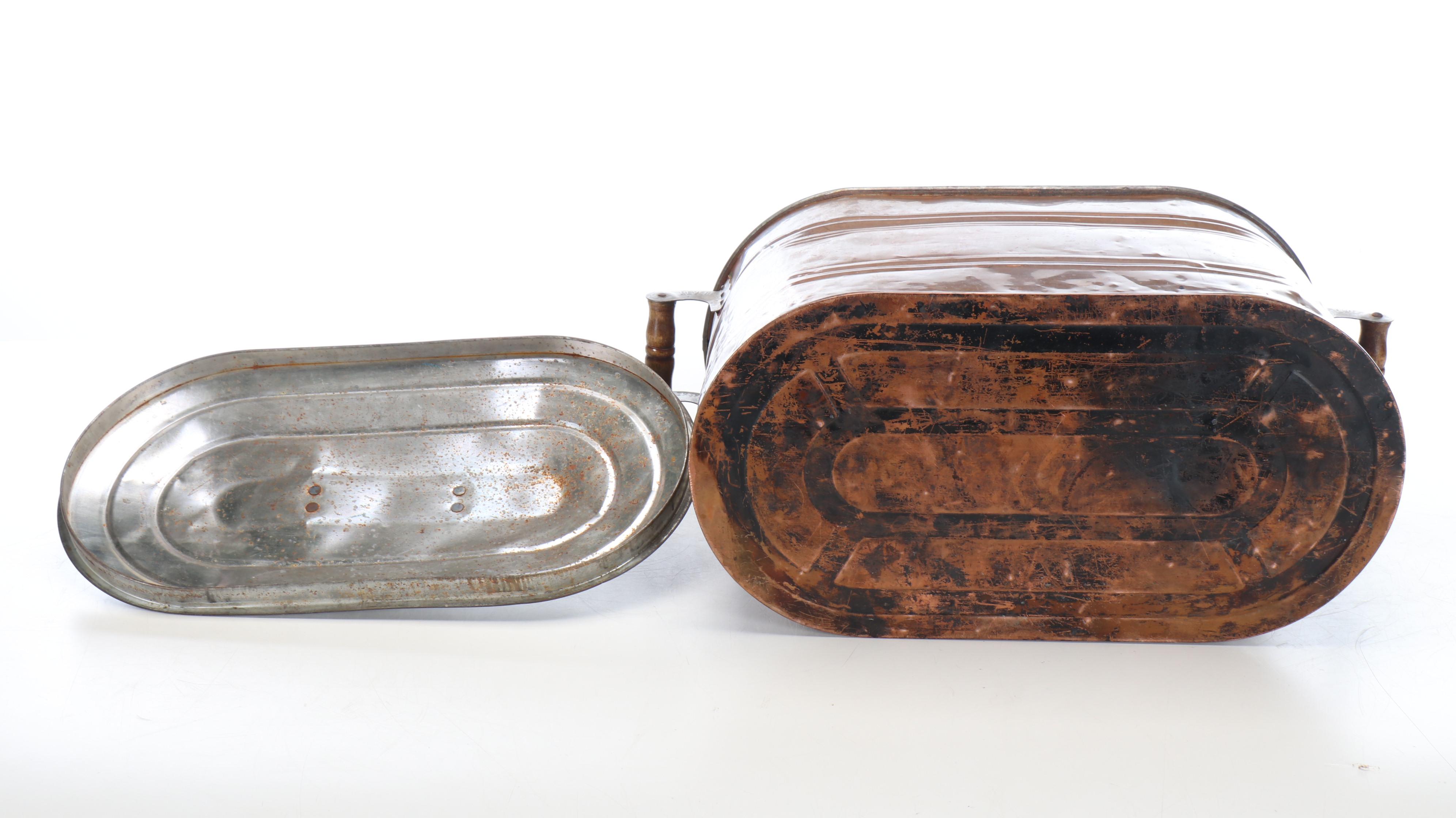 Revere Copper Boiler Wash Tub, Mid-20th Century