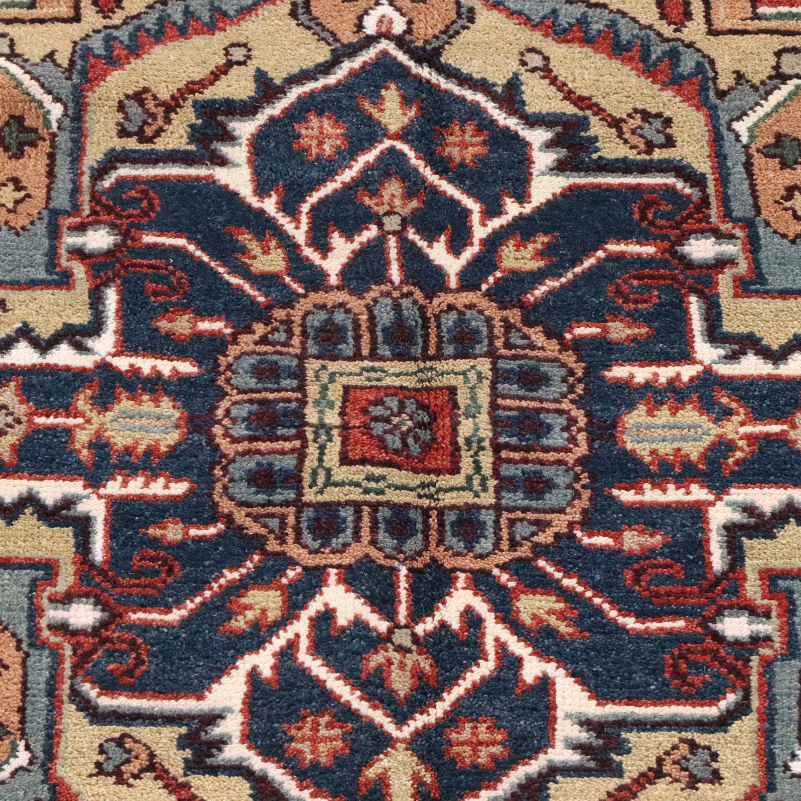 8'9 x 11'11 Hand-Knotted Indo-Persian Heriz Area Rug