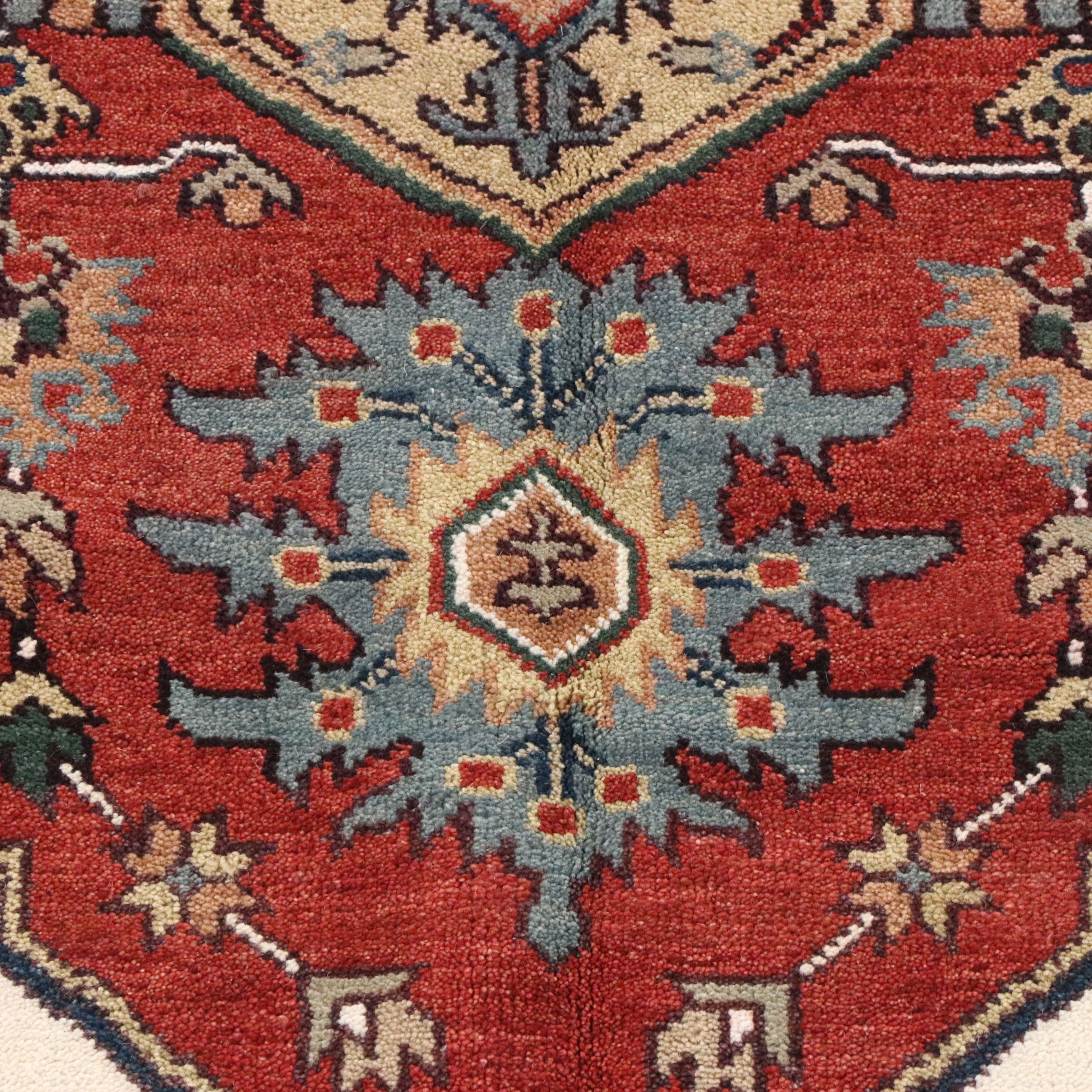 8'9 x 11'11 Hand-Knotted Indo-Persian Heriz Area Rug