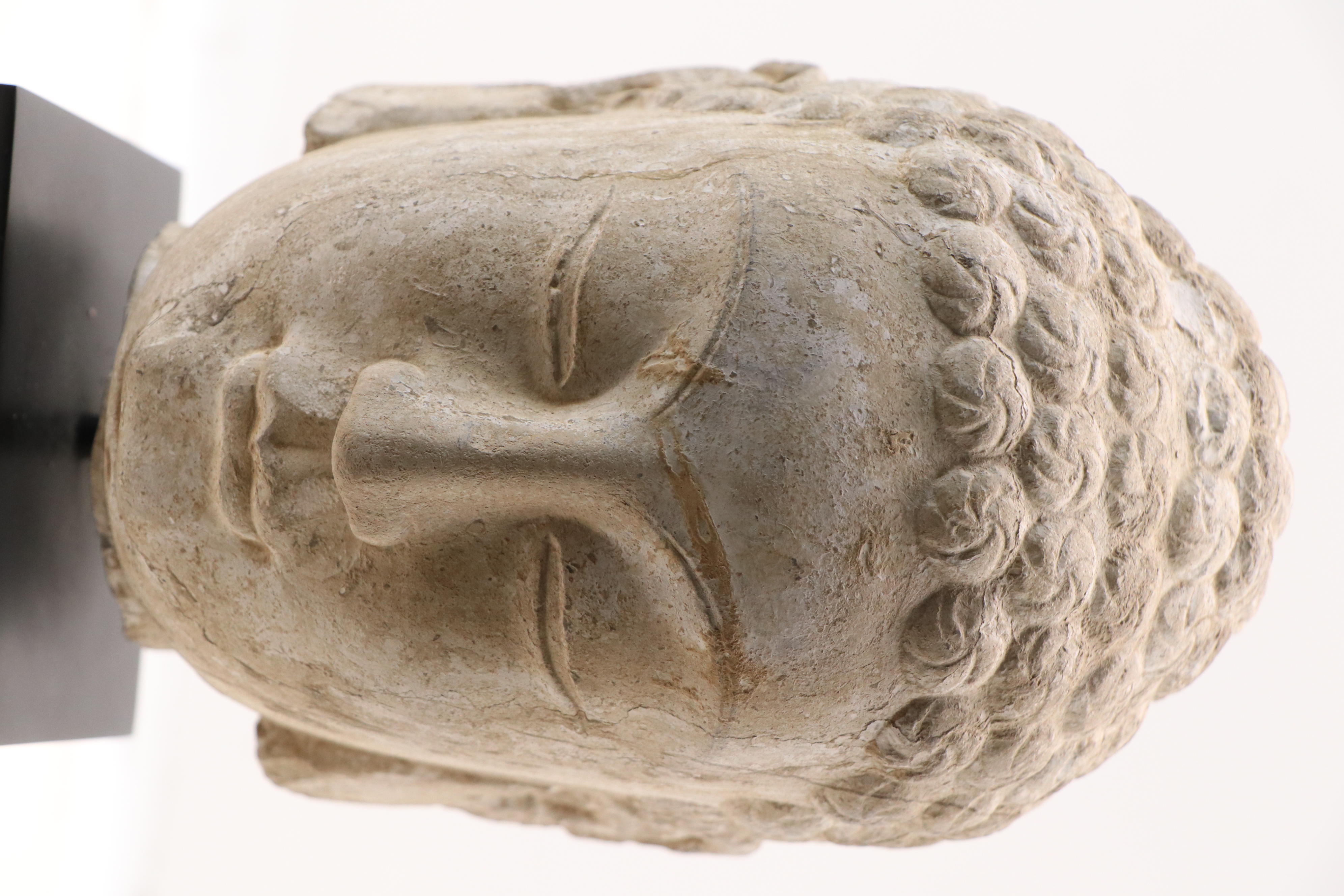 Northern Qi Dynasty Buddha Head Limestone Sculpture, 6th Century