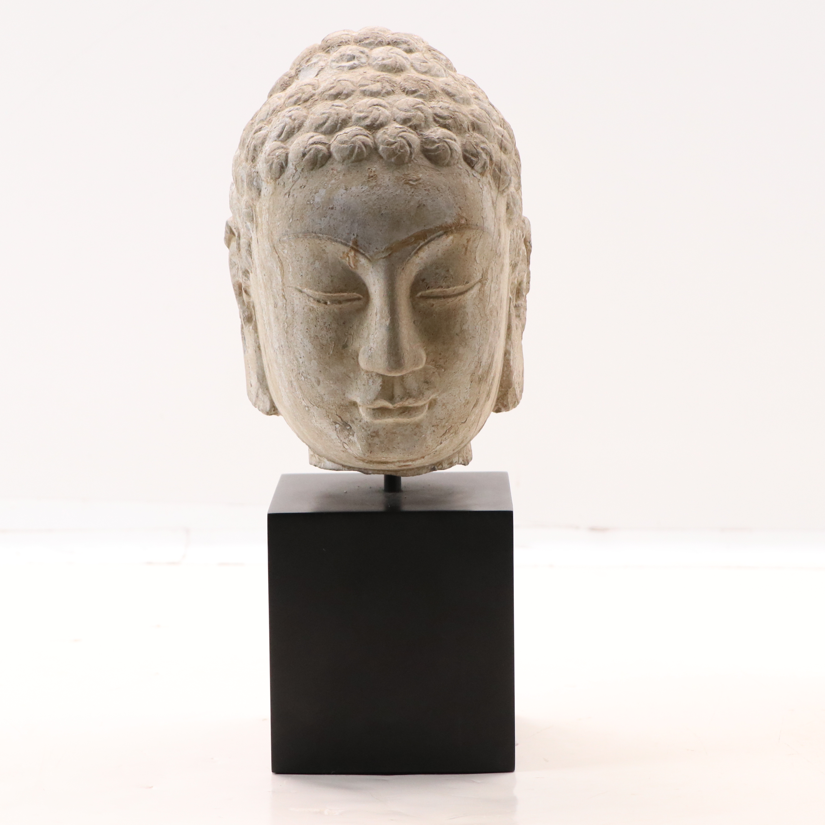 Northern Qi Dynasty Buddha Head Limestone Sculpture, 6th Century