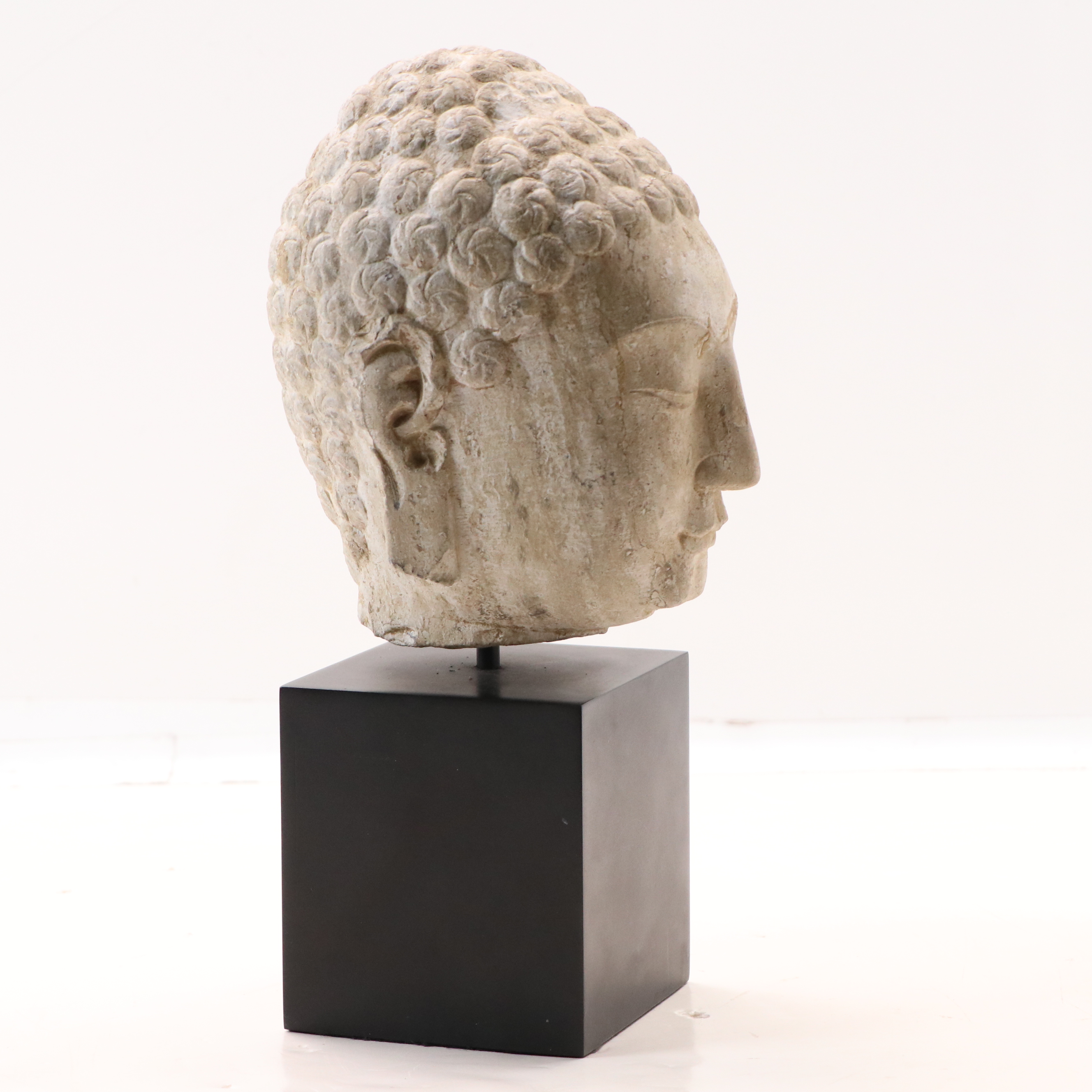 Northern Qi Dynasty Buddha Head Limestone Sculpture, 6th Century
