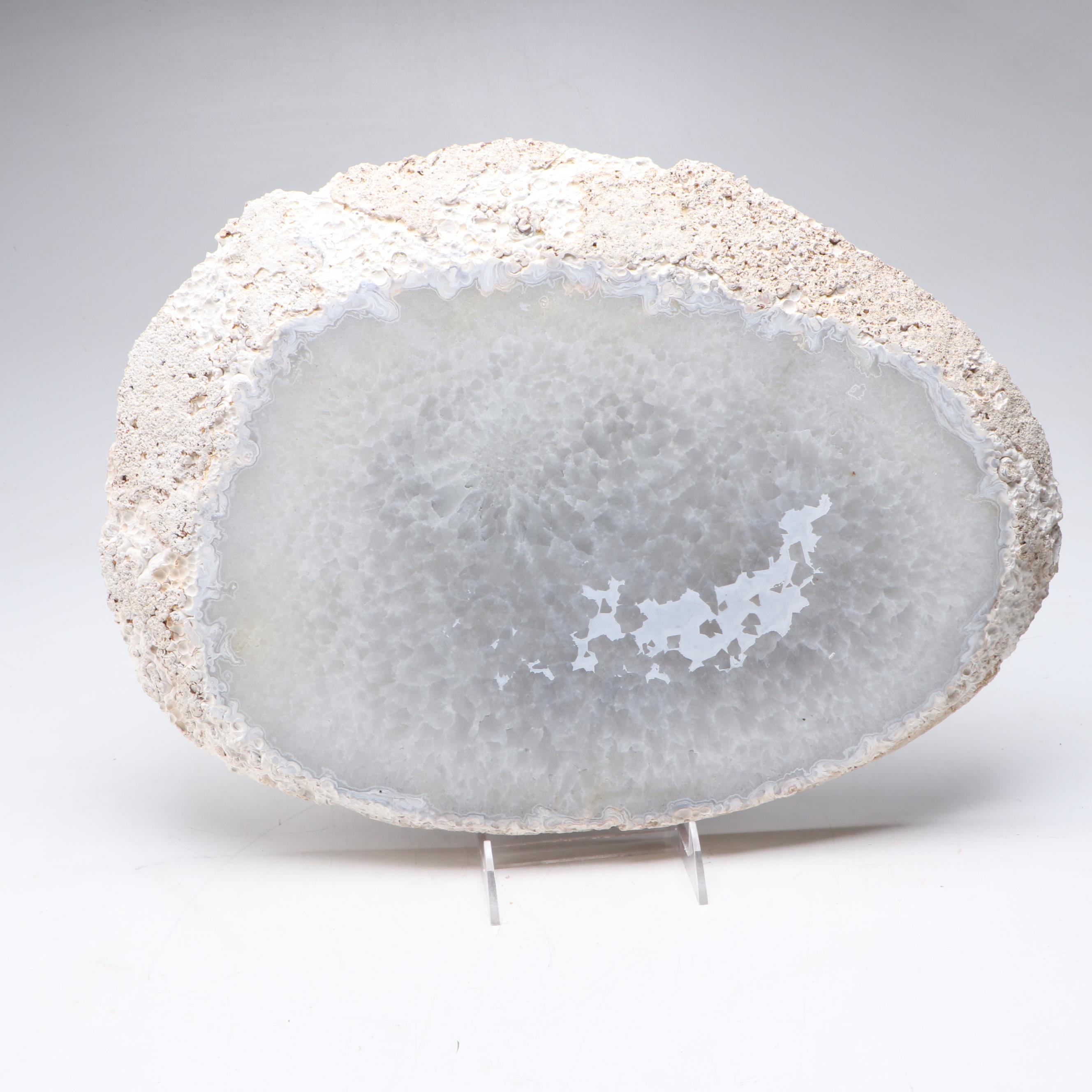Crystal Quartz Geode Slab
