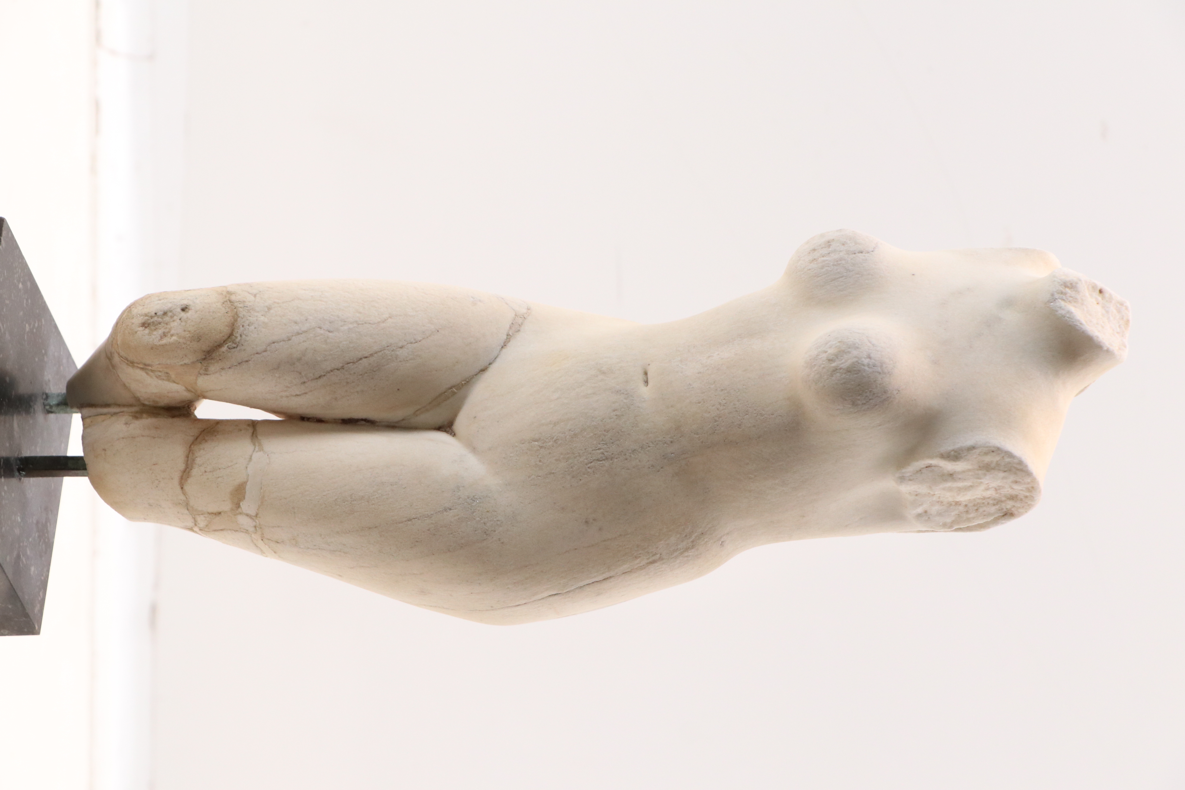 Ancient Roman Manner Venus Torso Marble Sculpture