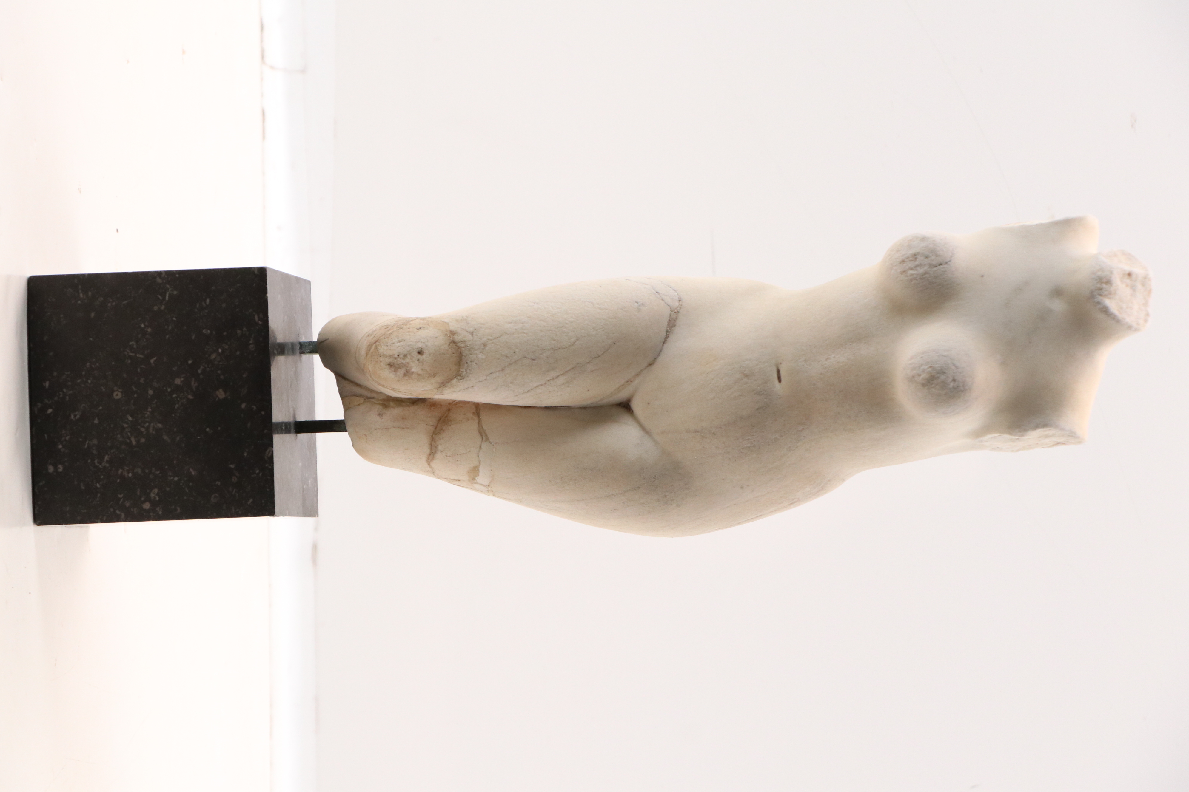 Ancient Roman Manner Venus Torso Marble Sculpture