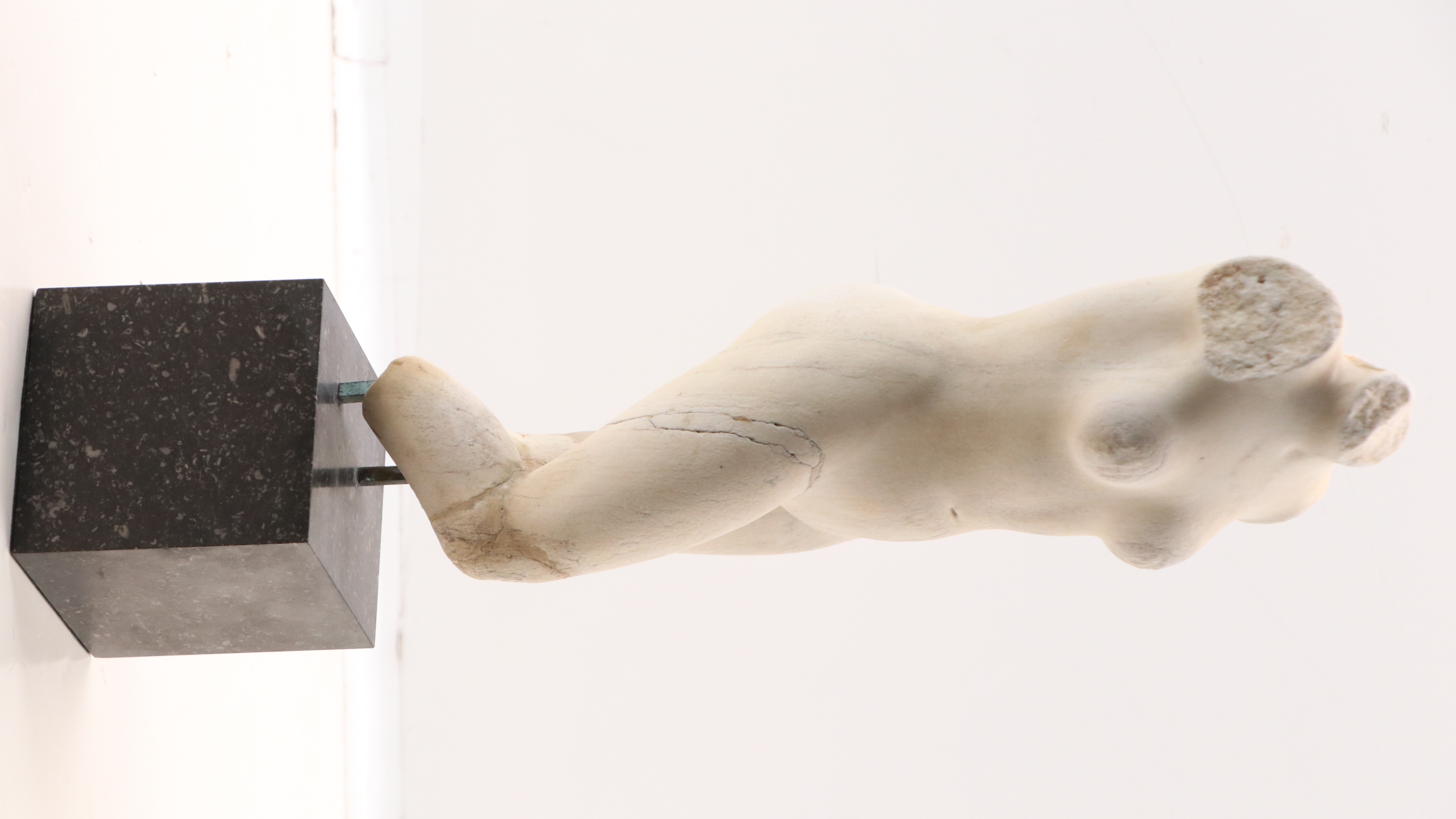 Ancient Roman Manner Venus Torso Marble Sculpture