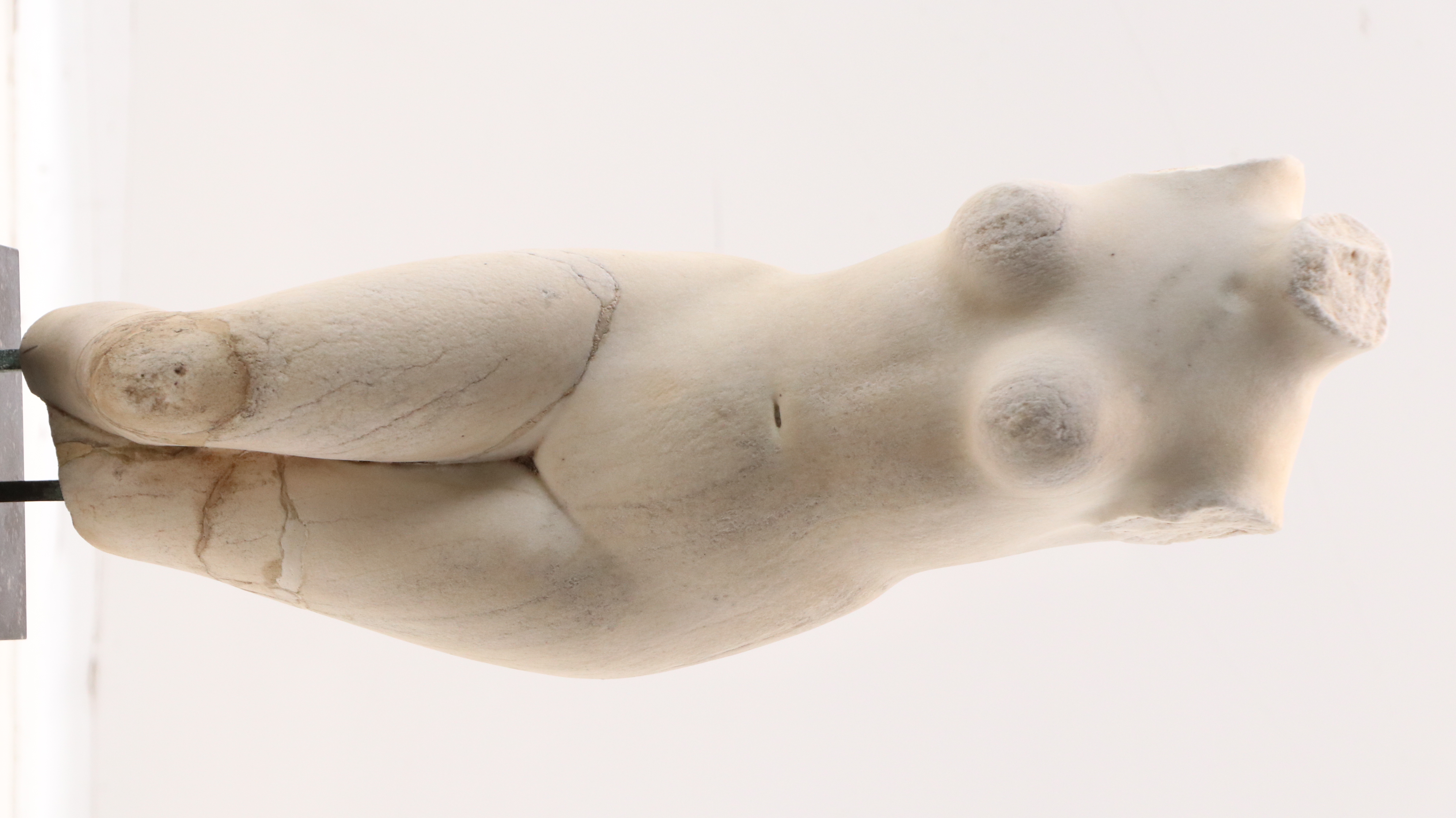 Ancient Roman Manner Venus Torso Marble Sculpture
