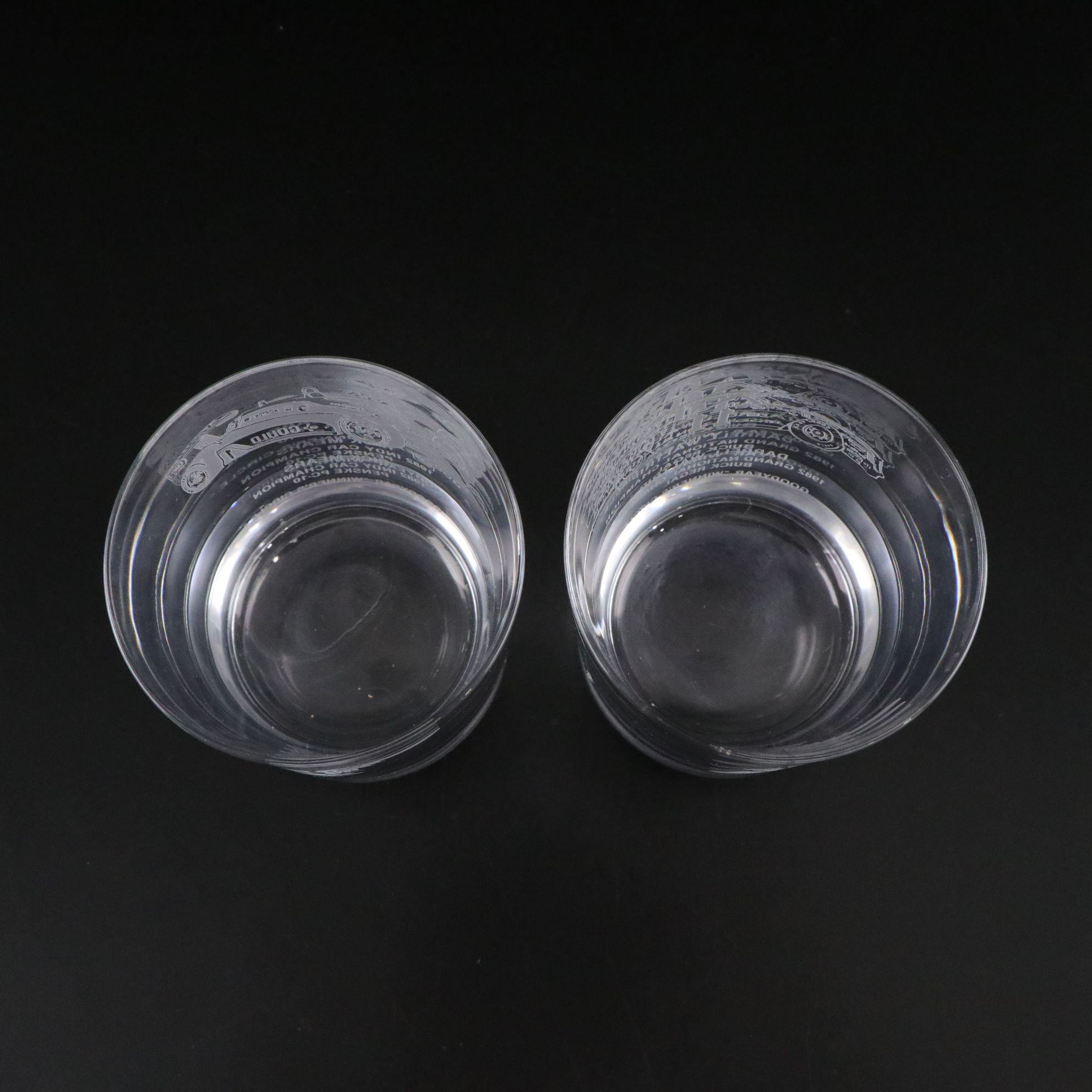 Etched Goodyear Rocks Glasses & Golf Course Double Old Fashioned Glasses