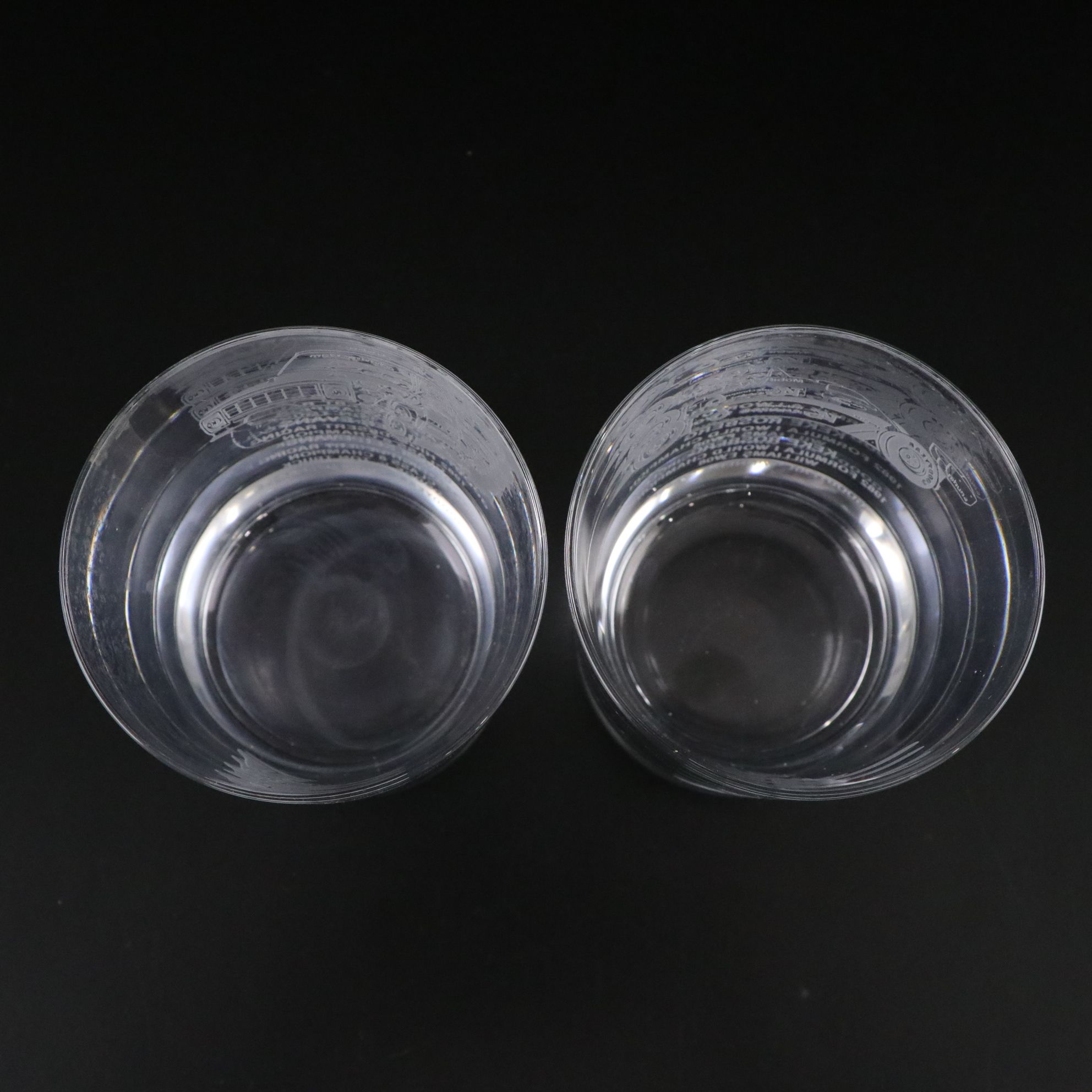 Etched Goodyear Rocks Glasses & Golf Course Double Old Fashioned Glasses