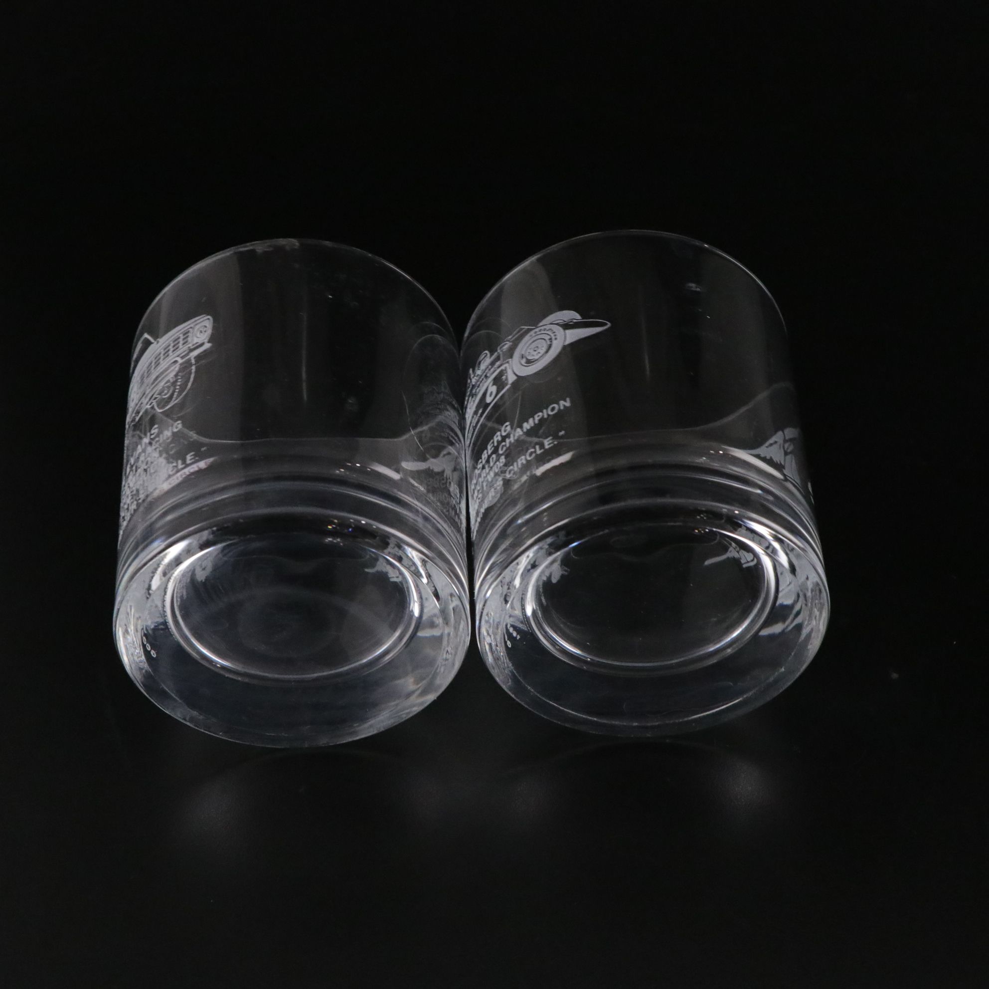 Etched Goodyear Rocks Glasses & Golf Course Double Old Fashioned Glasses