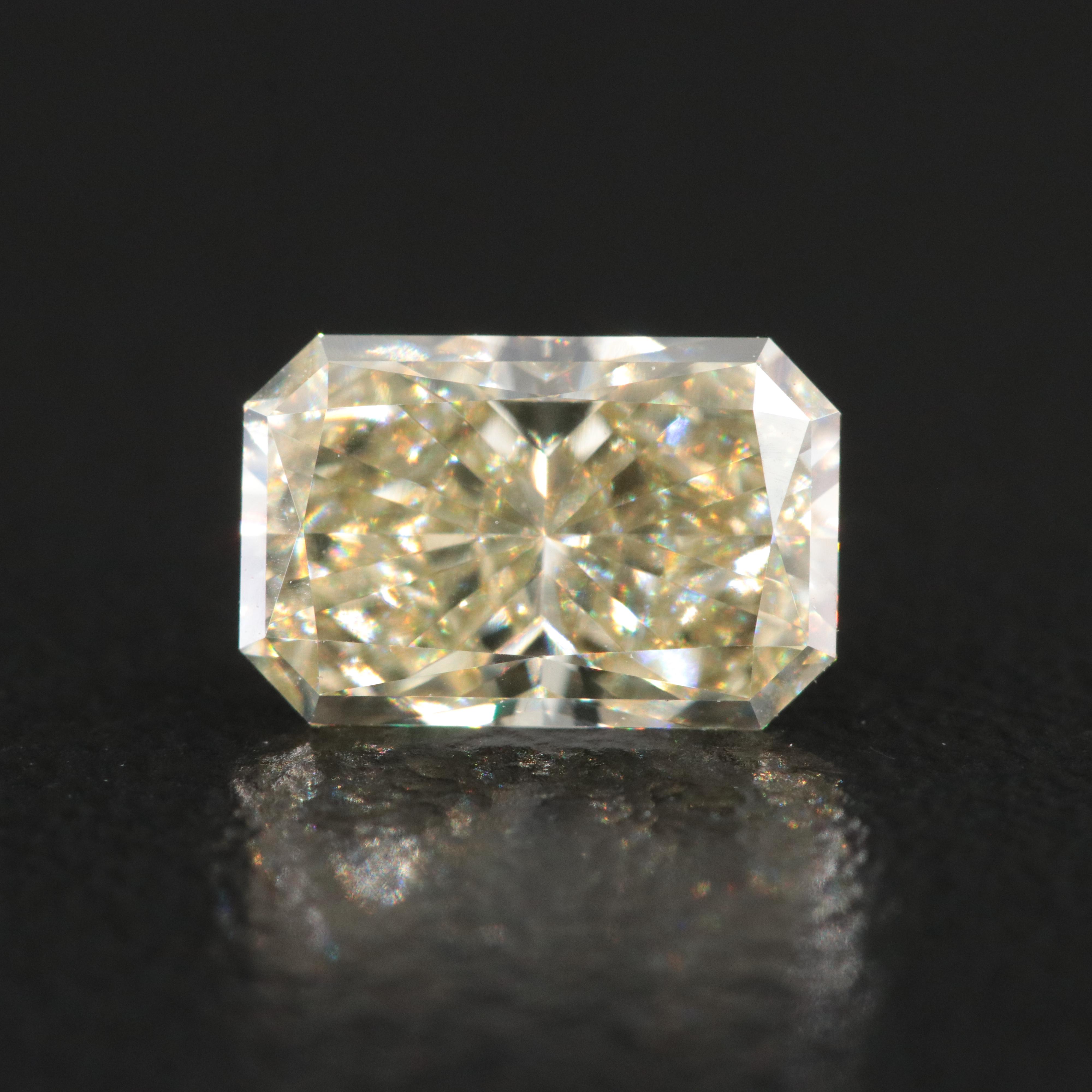 Loose 1.40 CT Lab Grown Fancy Yellow Diamond with IGI Report