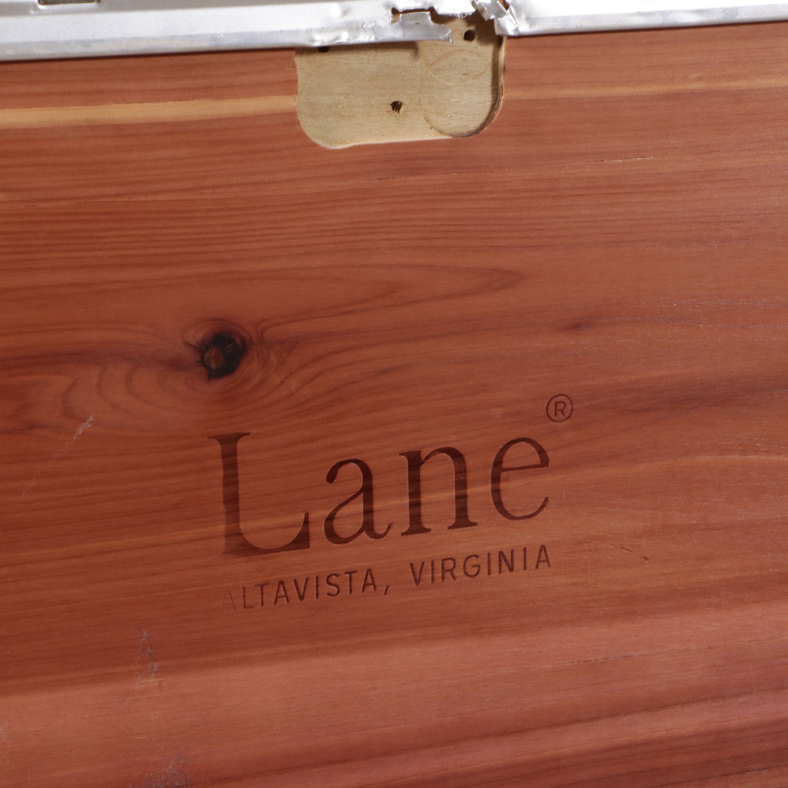 Lane Mid Century Modern Cedar Lined Walnut Chest with Button Tufted Cushion