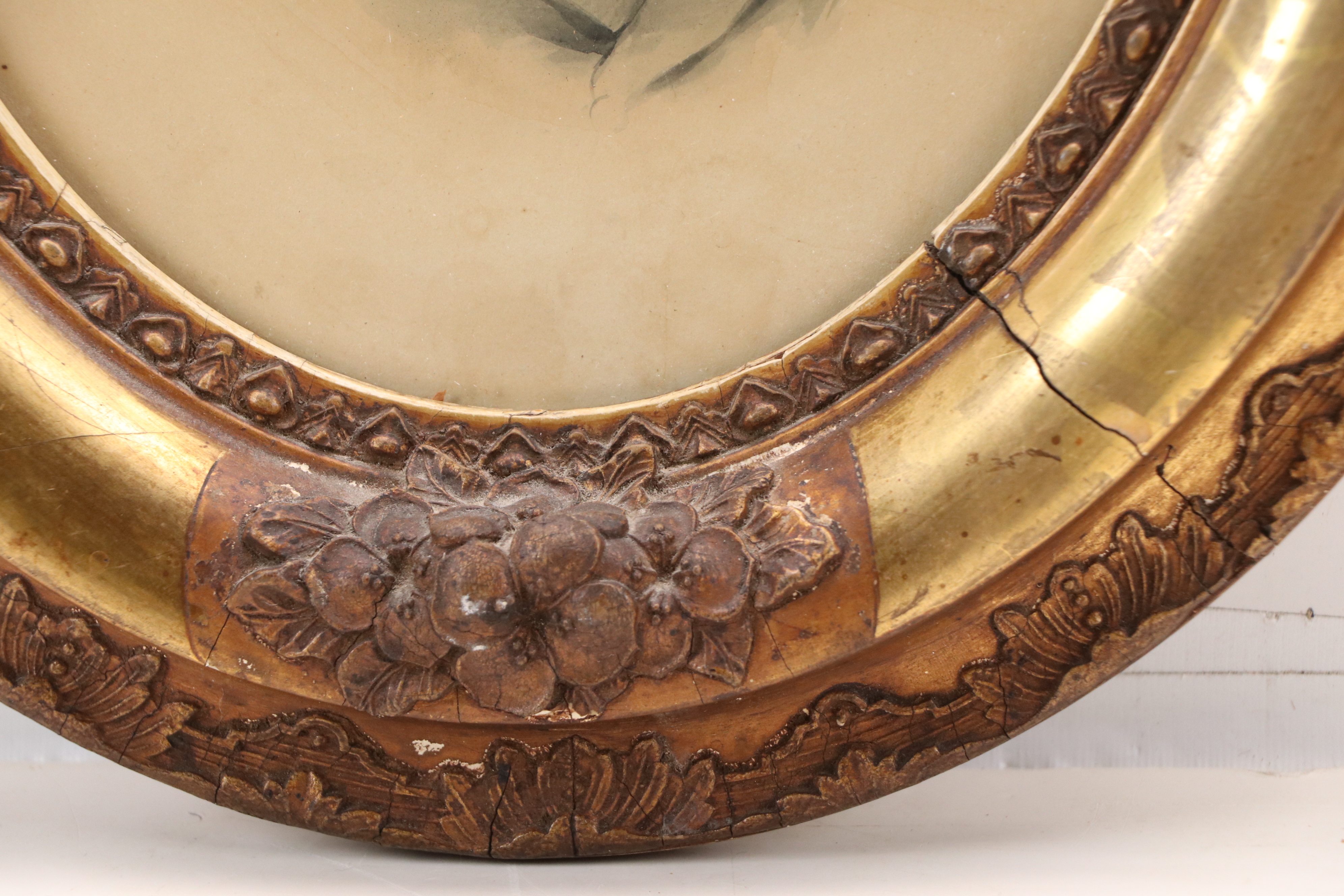 Gouache Painting and Silver Gelatin Photograph Portraits of Gentlemen