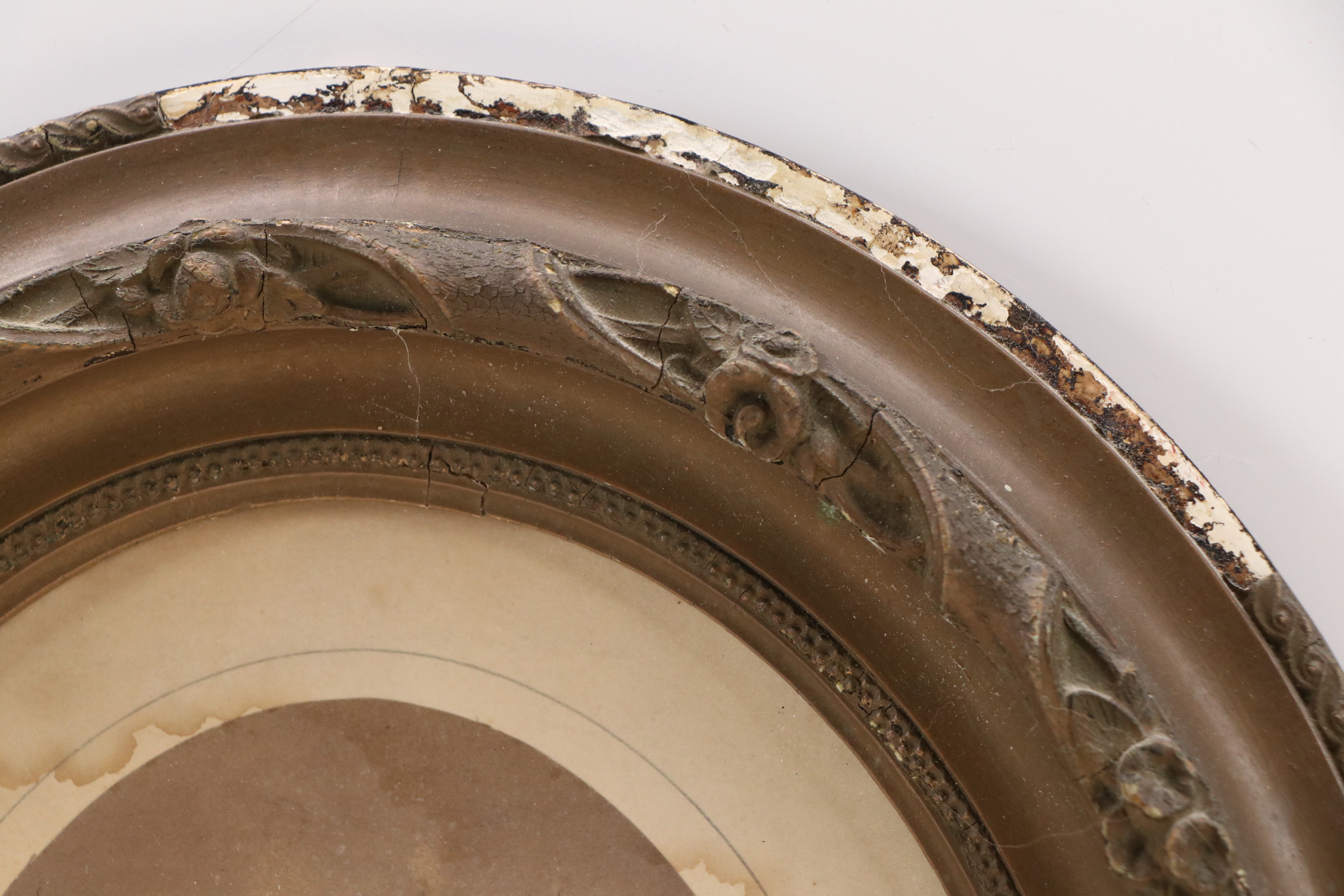 Gouache Painting and Silver Gelatin Photograph Portraits of Gentlemen