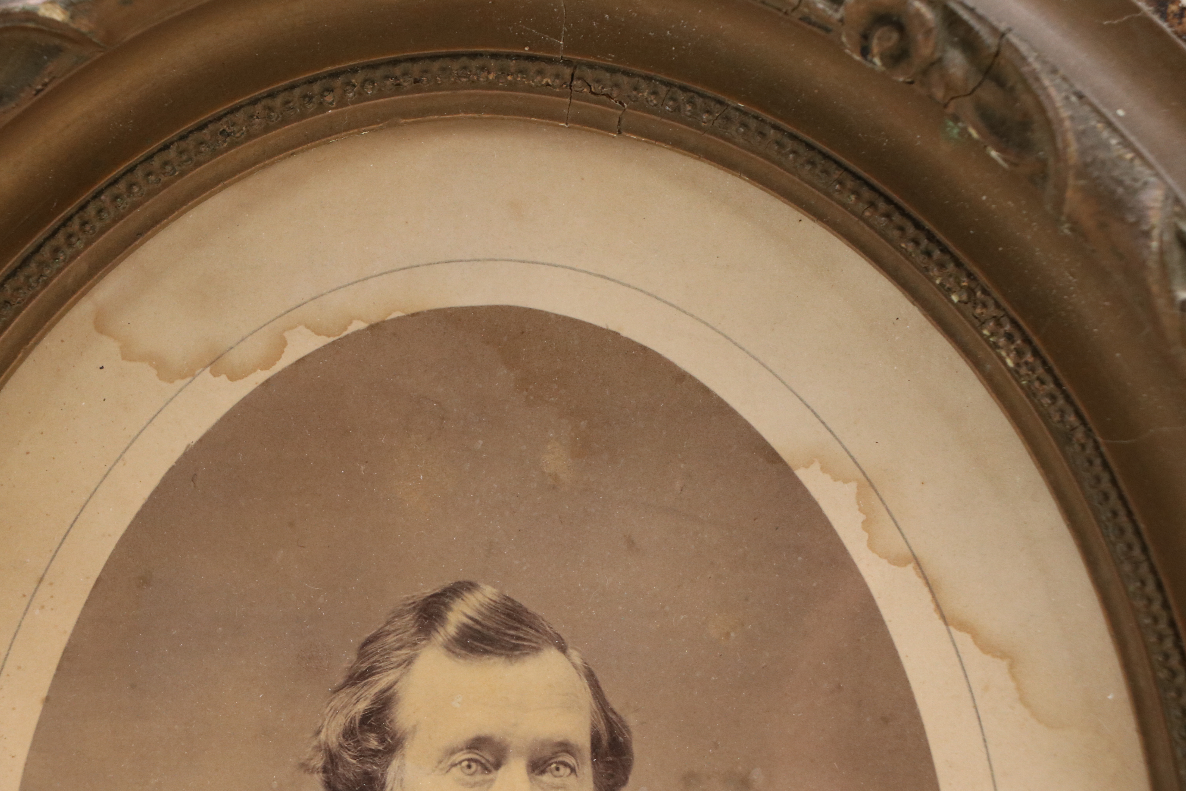 Gouache Painting and Silver Gelatin Photograph Portraits of Gentlemen