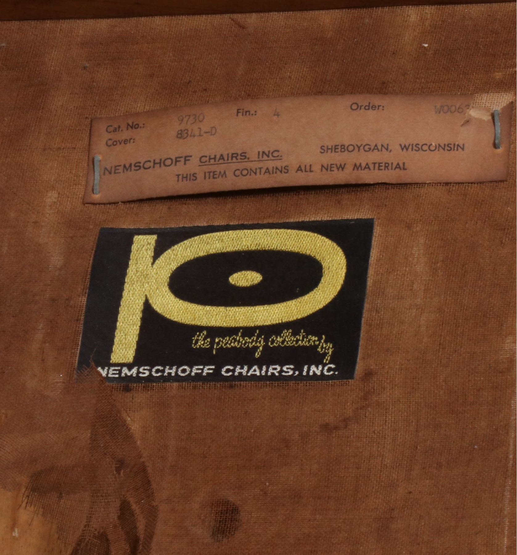 Pair of Nemschoff Chairs, Inc. Vinyl and Walnut Benches, Mid-20th Century