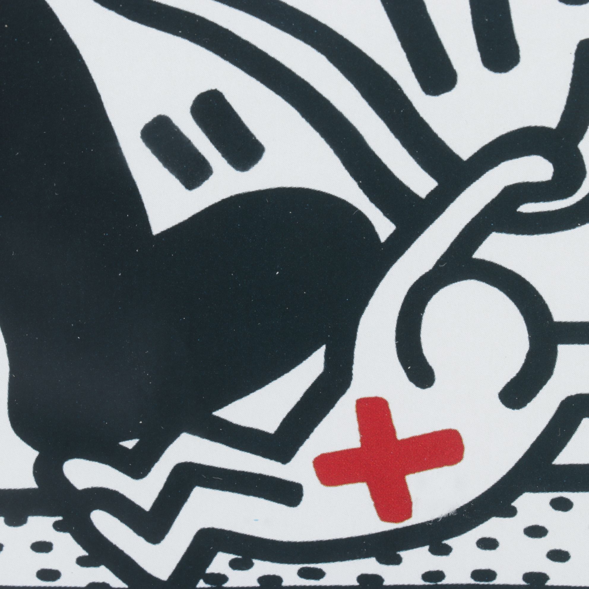 Offset Lithograph "Free South Africa" After Keith Haring, 1985