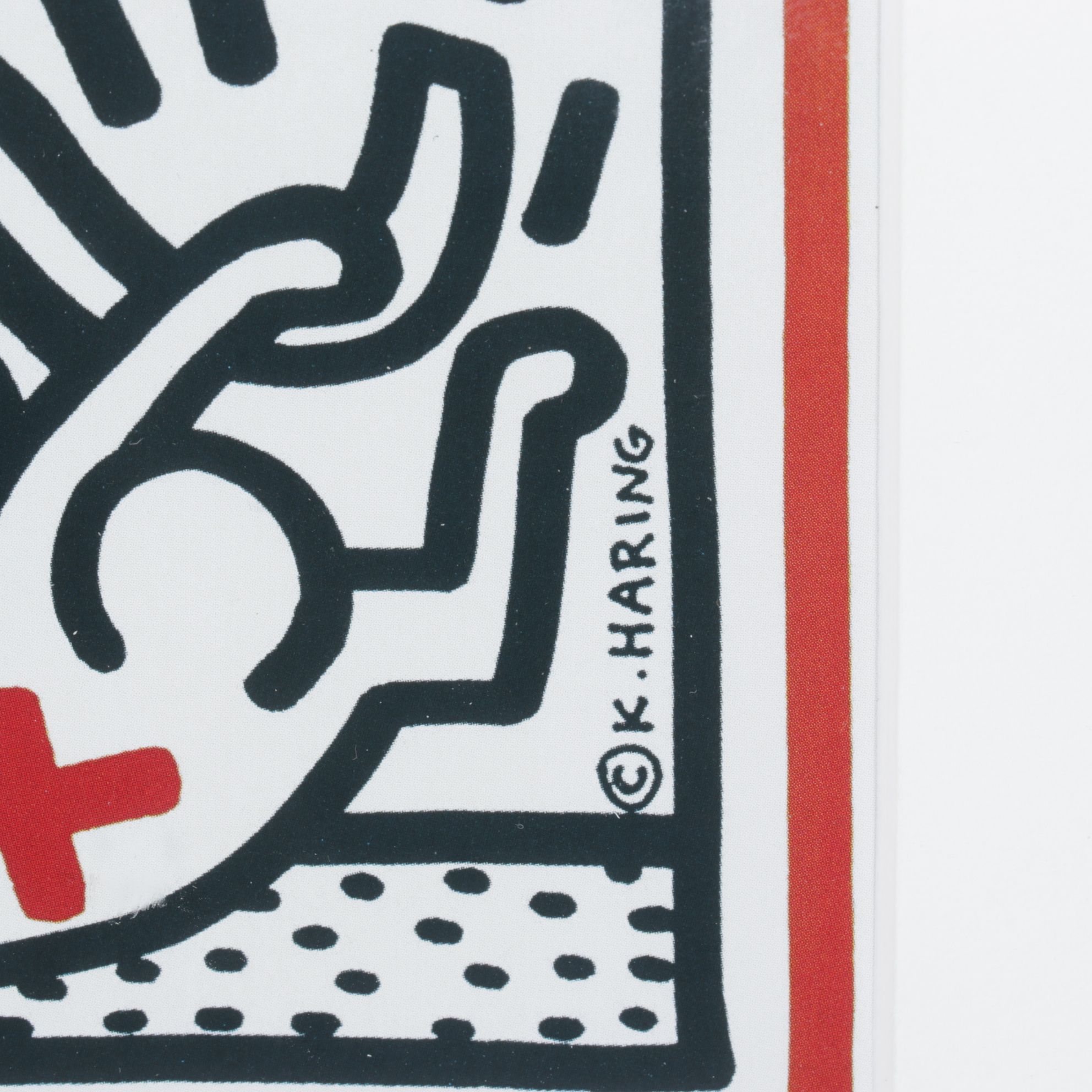 Offset Lithograph "Free South Africa" After Keith Haring, 1985