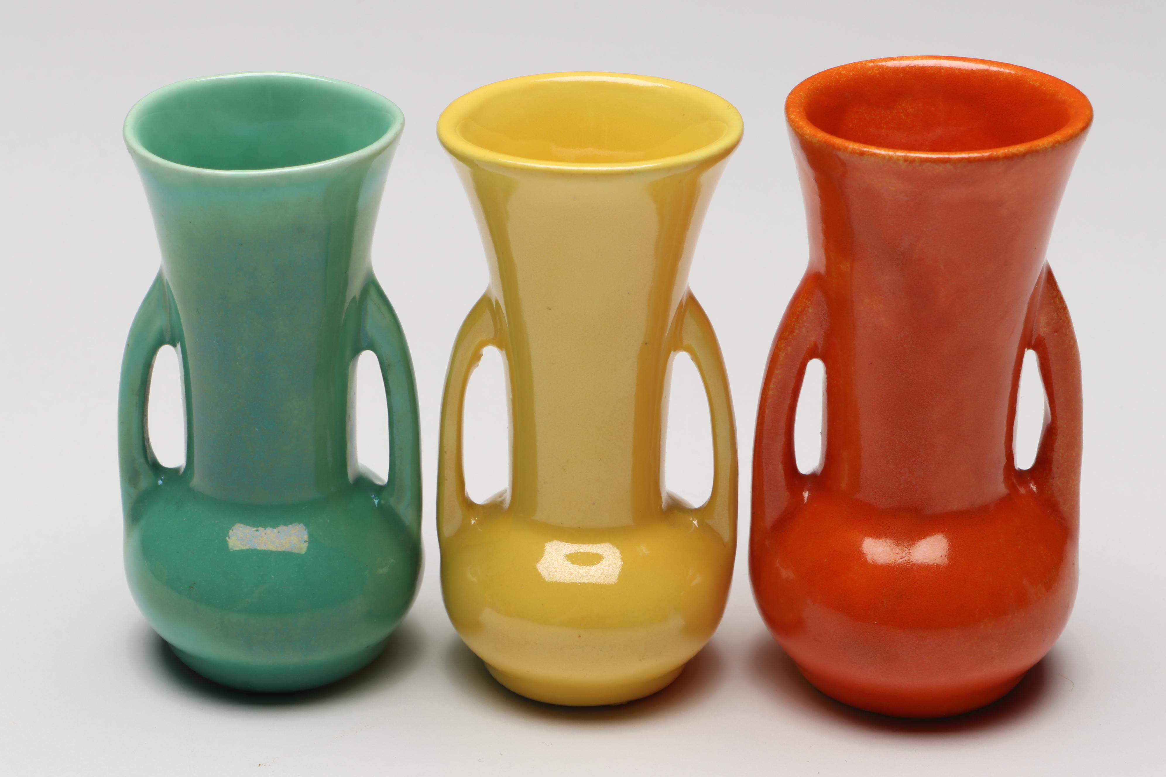 Miniature Ceramic Vases and Pitchers with Pie Bird