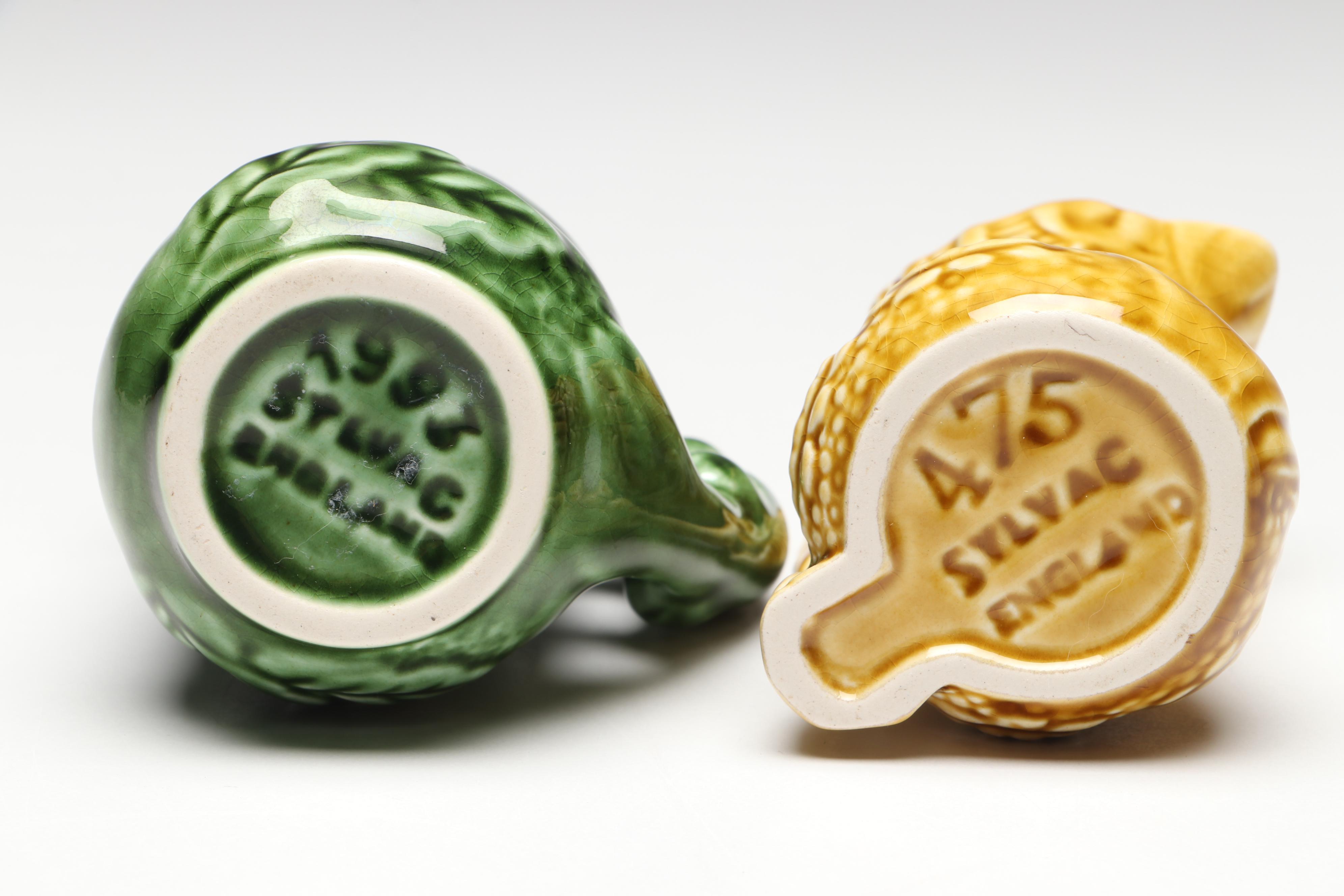 Miniature Ceramic Vases and Pitchers with Pie Bird