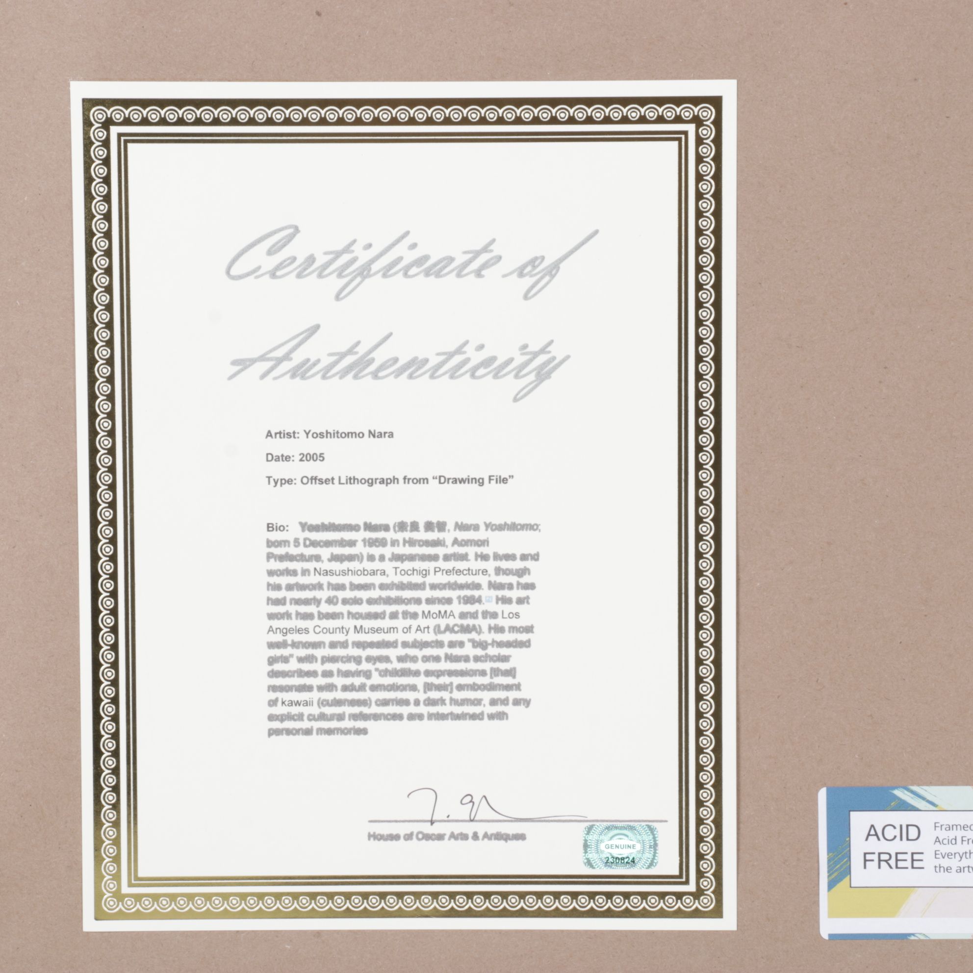 Yoshitomo Nara Offset Lithograph from "Drawing File," 2005