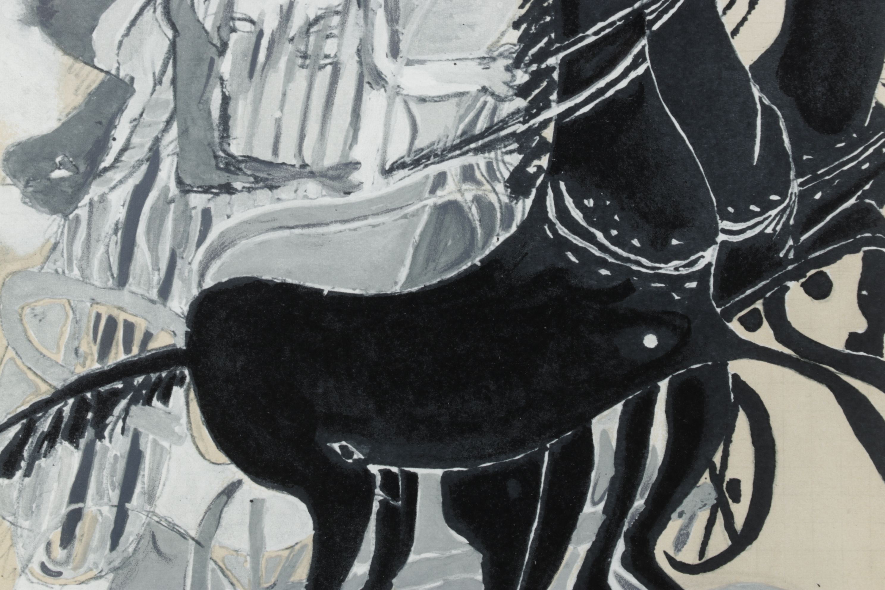 Lithograph After Georges Braque "Chariot and Horse," 1955