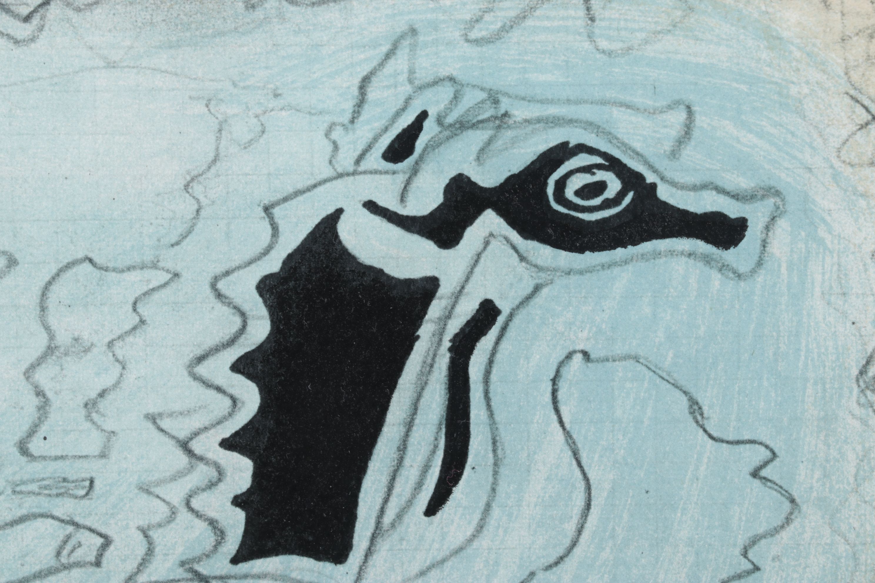 Lithograph After Georges Braque "The Blue Chariot," 1955