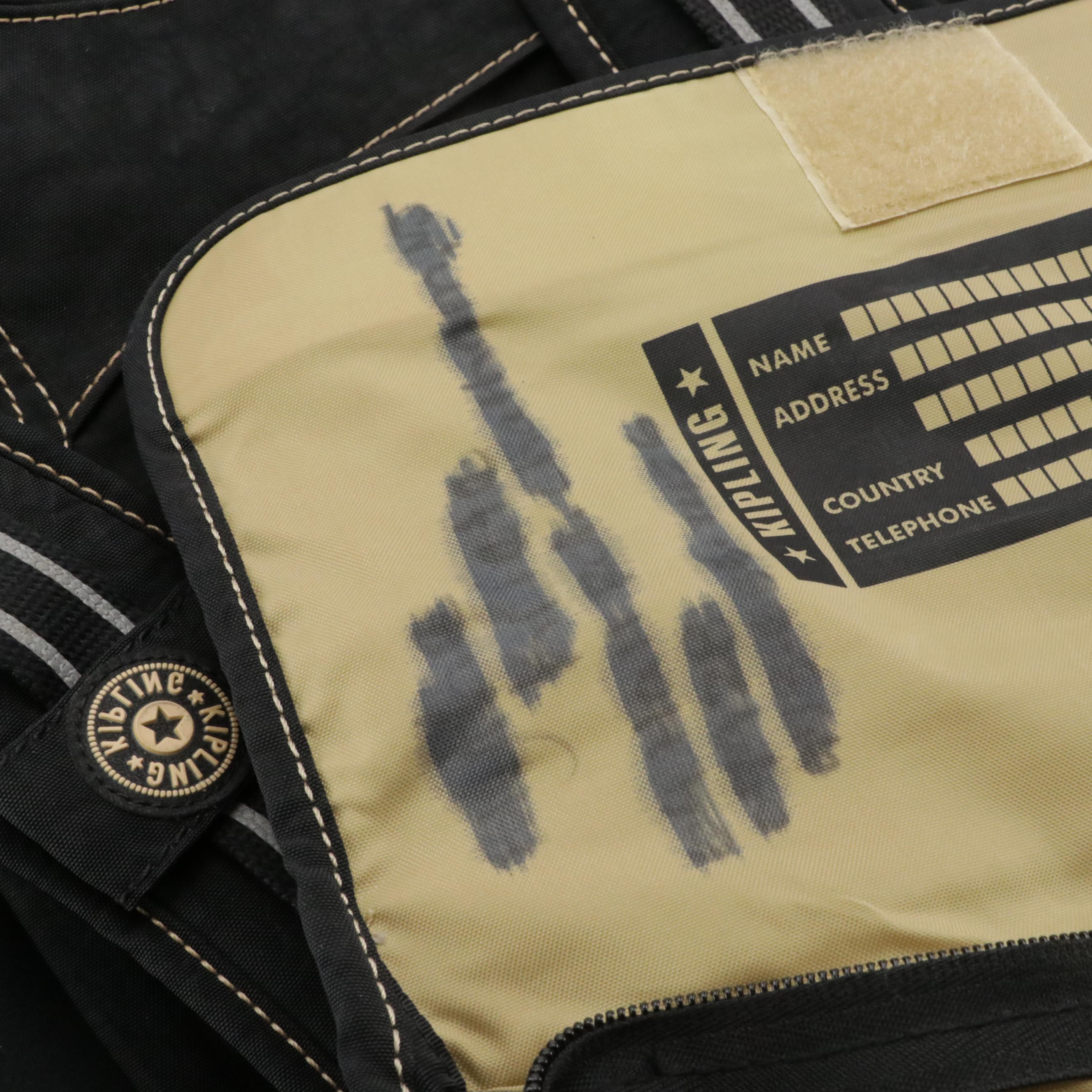 Kipling Black Nylon Flap Backpack, The North Face Violet Hiking Backpack