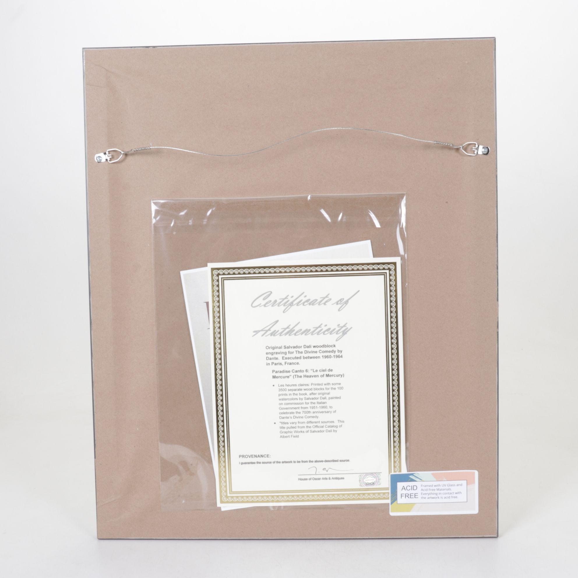 Salvador Dalí Wood Engraving "Le ciel de Mercure"