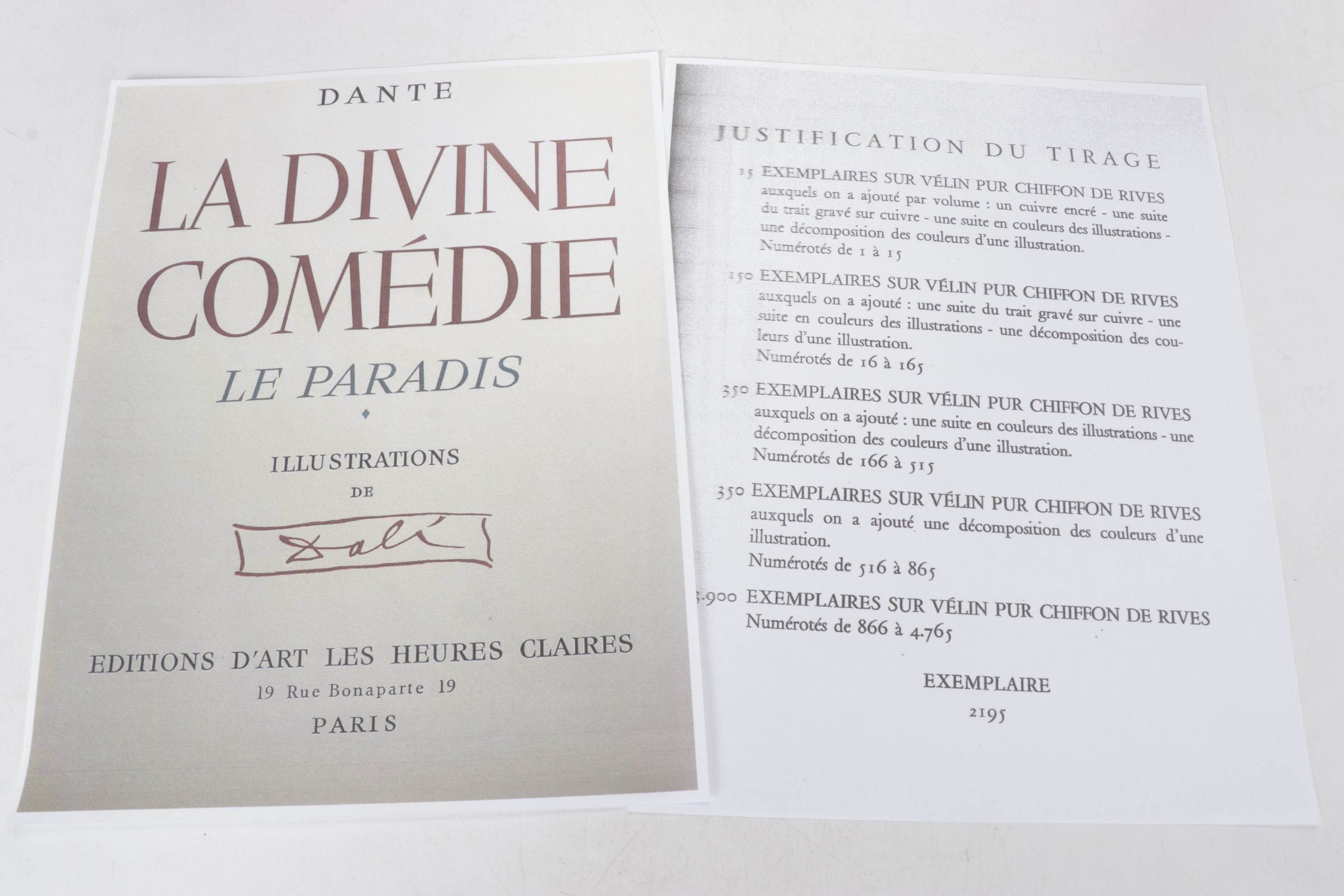 Salvador Dalí Wood Engraving "Le ciel de Mercure"