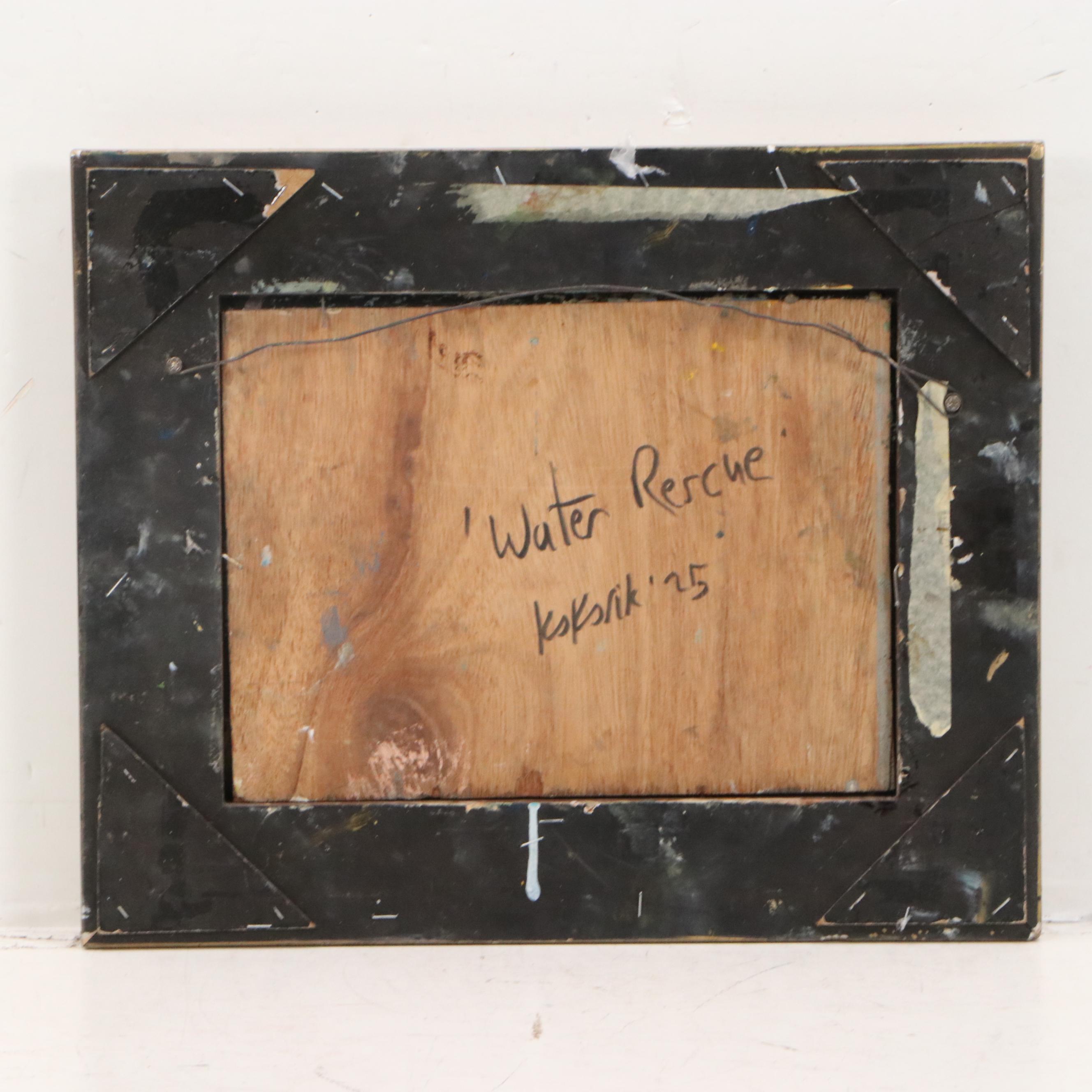 Kevin Kasik Oil Painting "Water Rescue," 2025