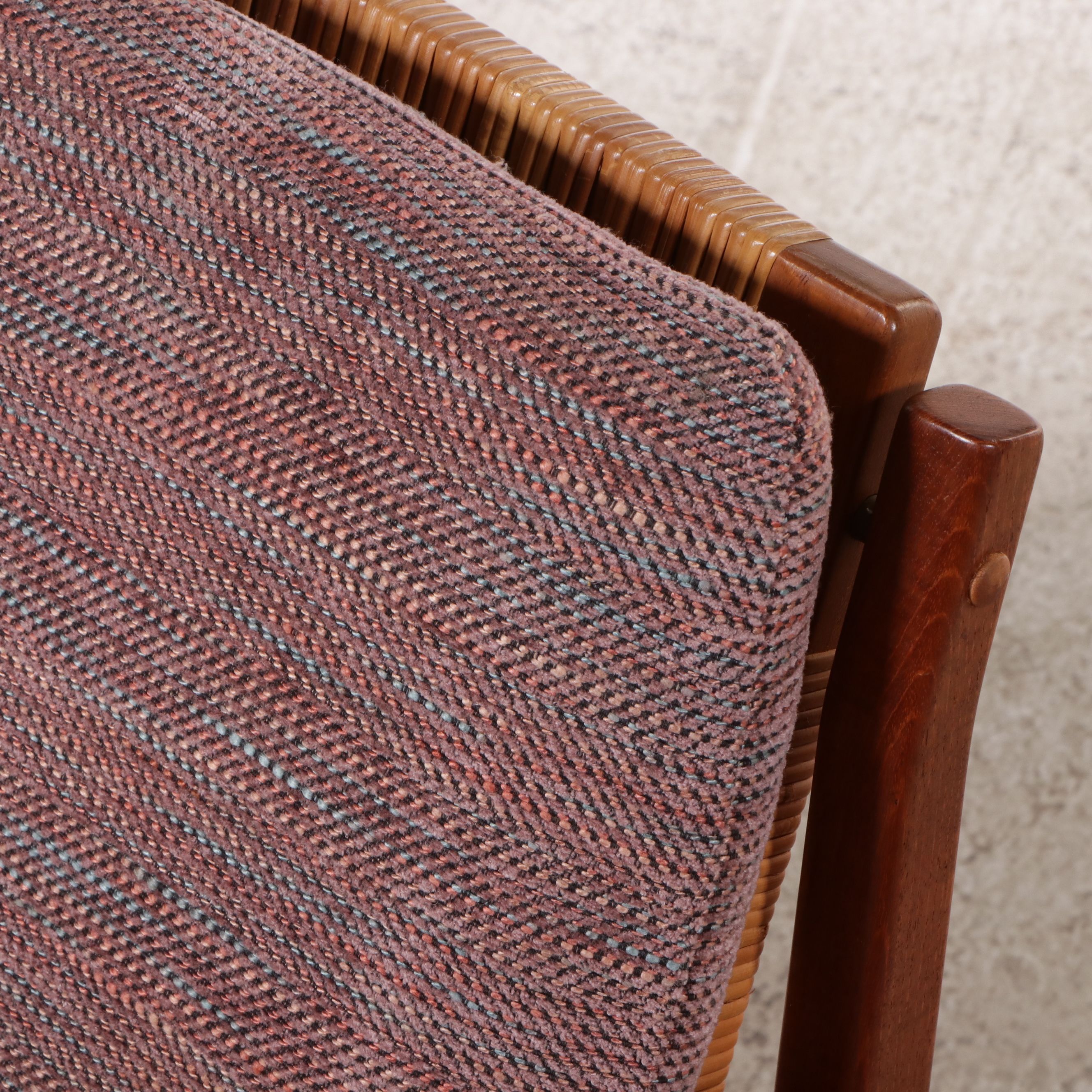 Danish Modern Teak Armchair and Rocking Chair, Style of Ole Wanscher