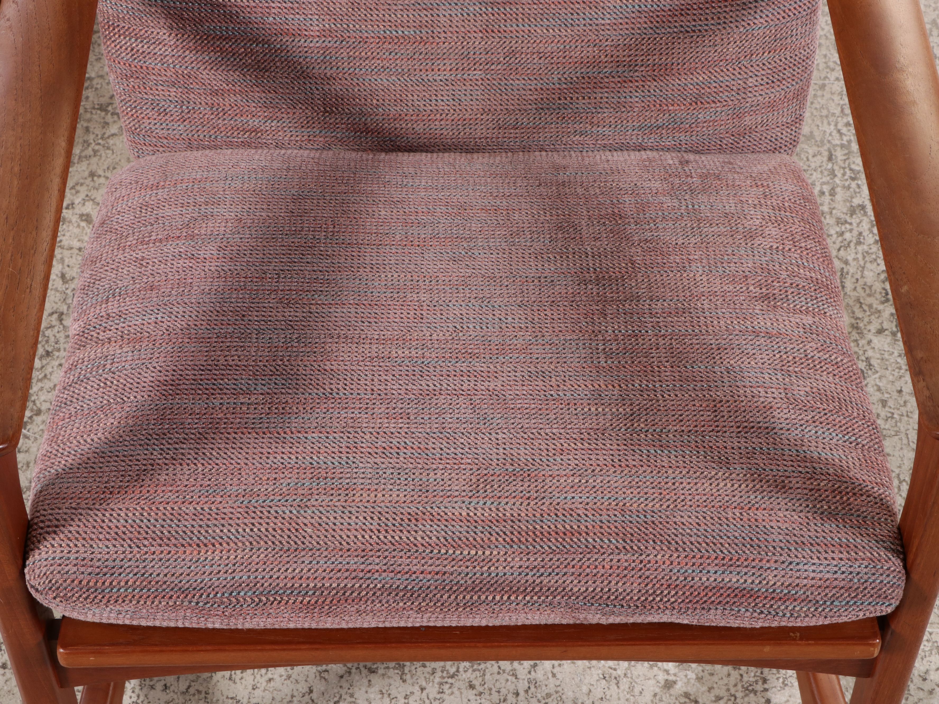 Danish Modern Teak Armchair and Rocking Chair, Style of Ole Wanscher