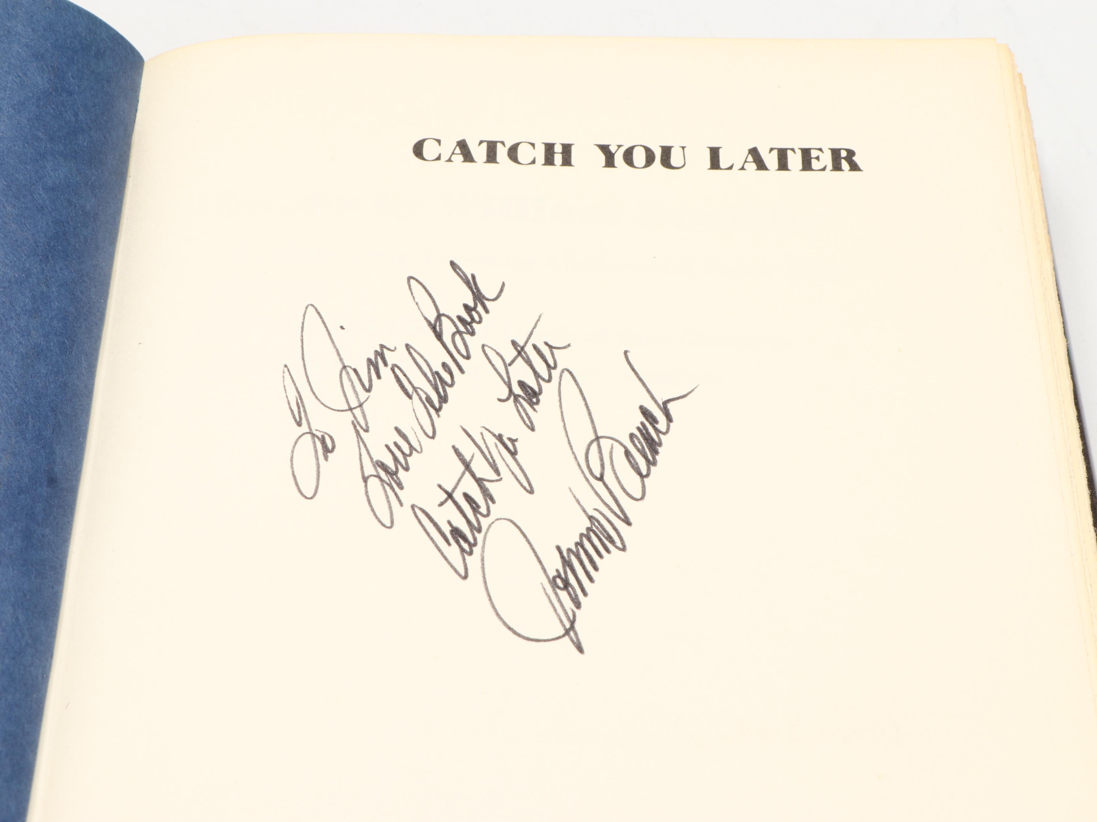 Signed First Edition "Catch You Later" by Johnny Bench, 1979